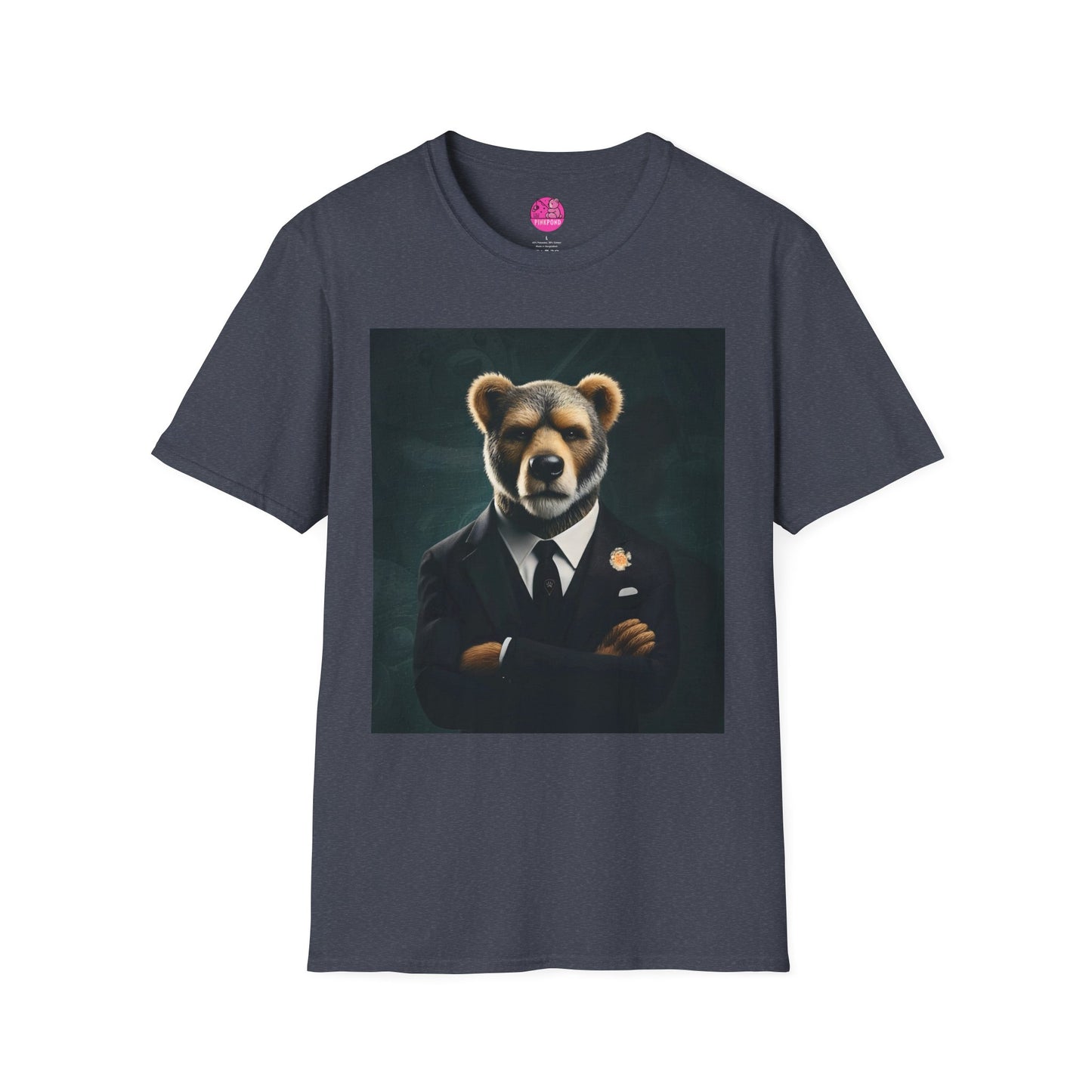 Boss Bear Graphic Tee - Unisex Softstyle T-Shirt for Power Players