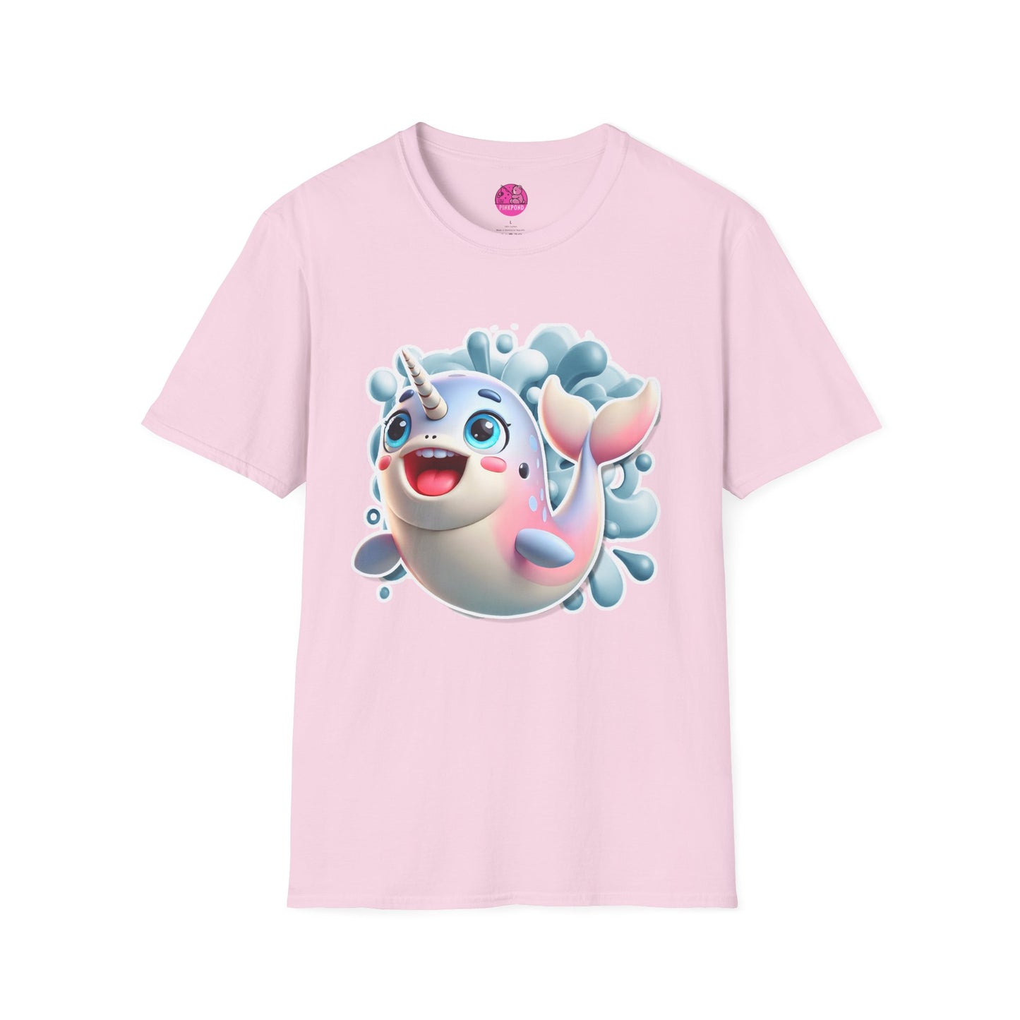 Nelly the Narwhal T-Shirt – The Ocean’s Most Magical Smile! - Unisex Softstyle Tee