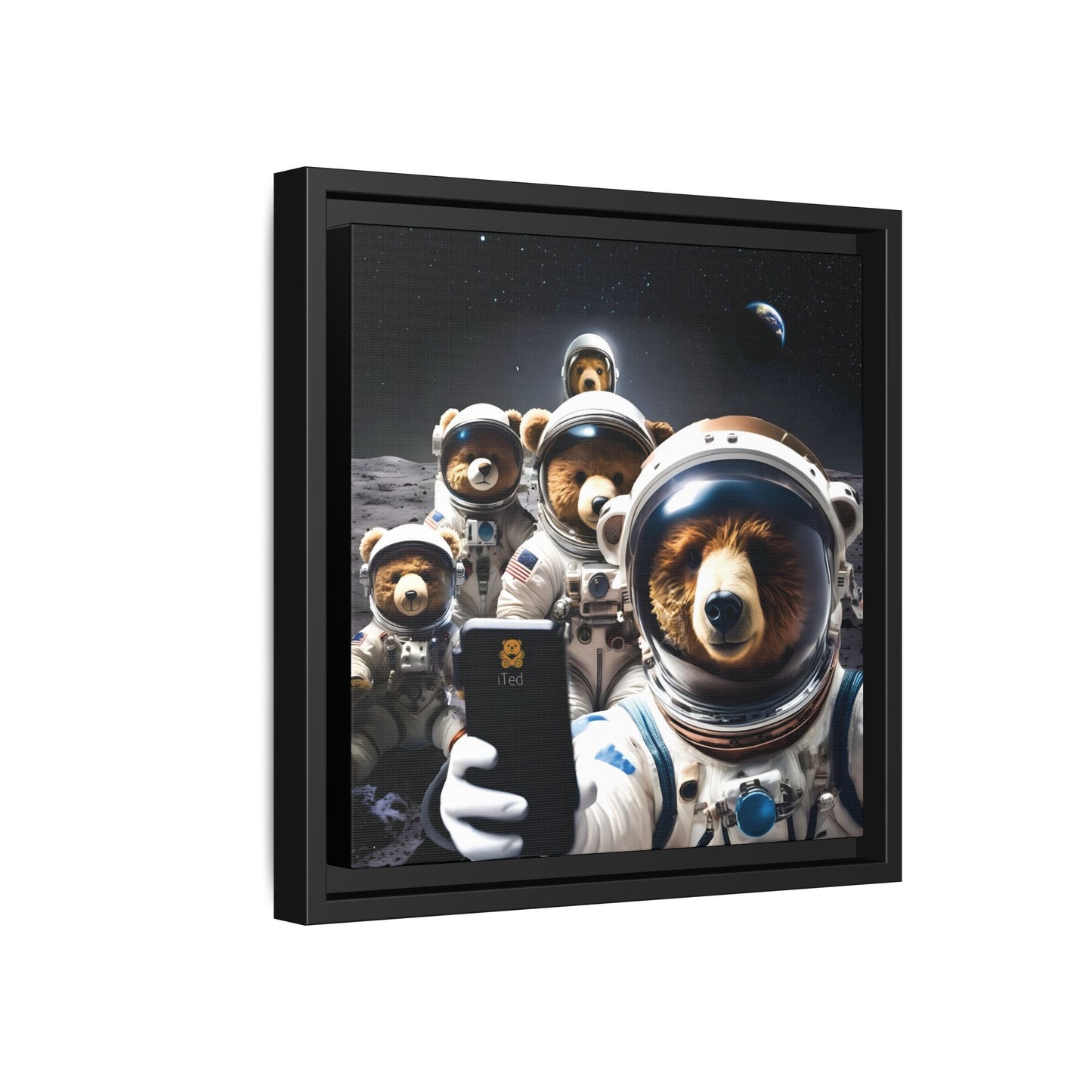 Canvas Print - Mooning Bear Selfie by Andrew McCarter