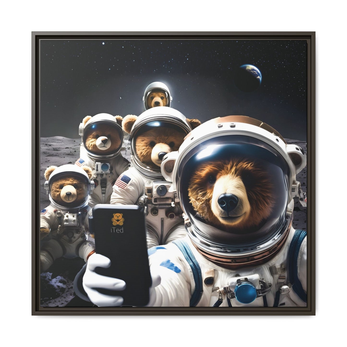 Canvas Print - Mooning Bear Selfie by Andrew McCarter