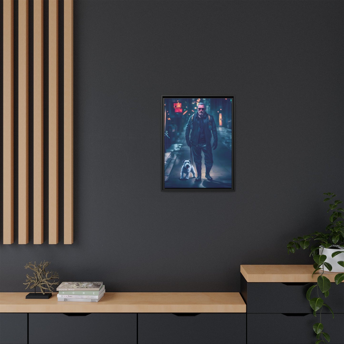 Canvas Print - Midnight Stroll by Andrew McCarter - Cyberpunk Urban Art