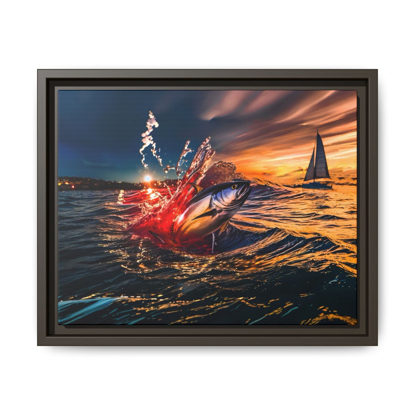 "The Leap" by Andrew McCarter - Ocean Canvas Art.