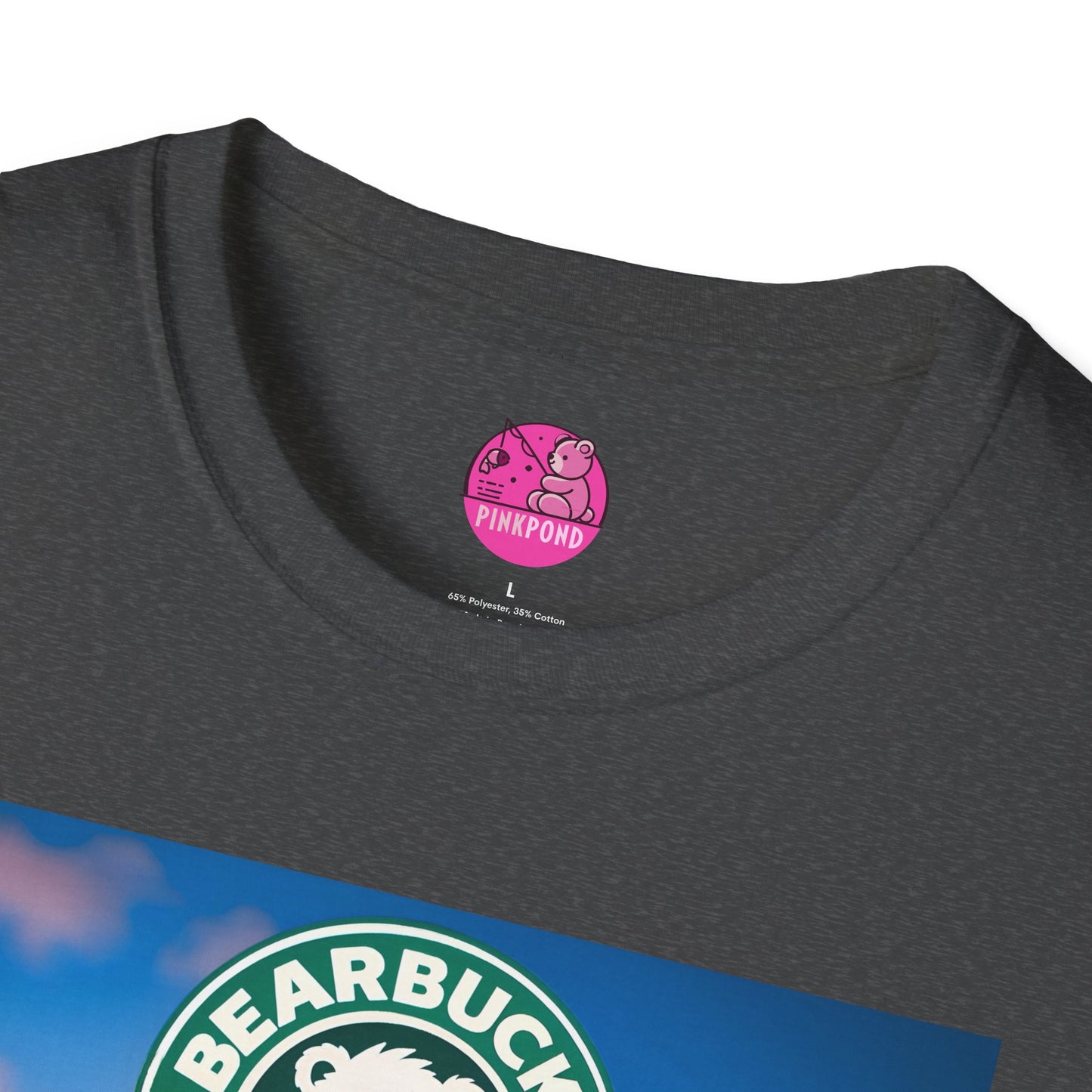Bearbucks “Enjoy It Everywhere” Tee — Coffee-Loving Bear Convertible Graphic T-Shirt