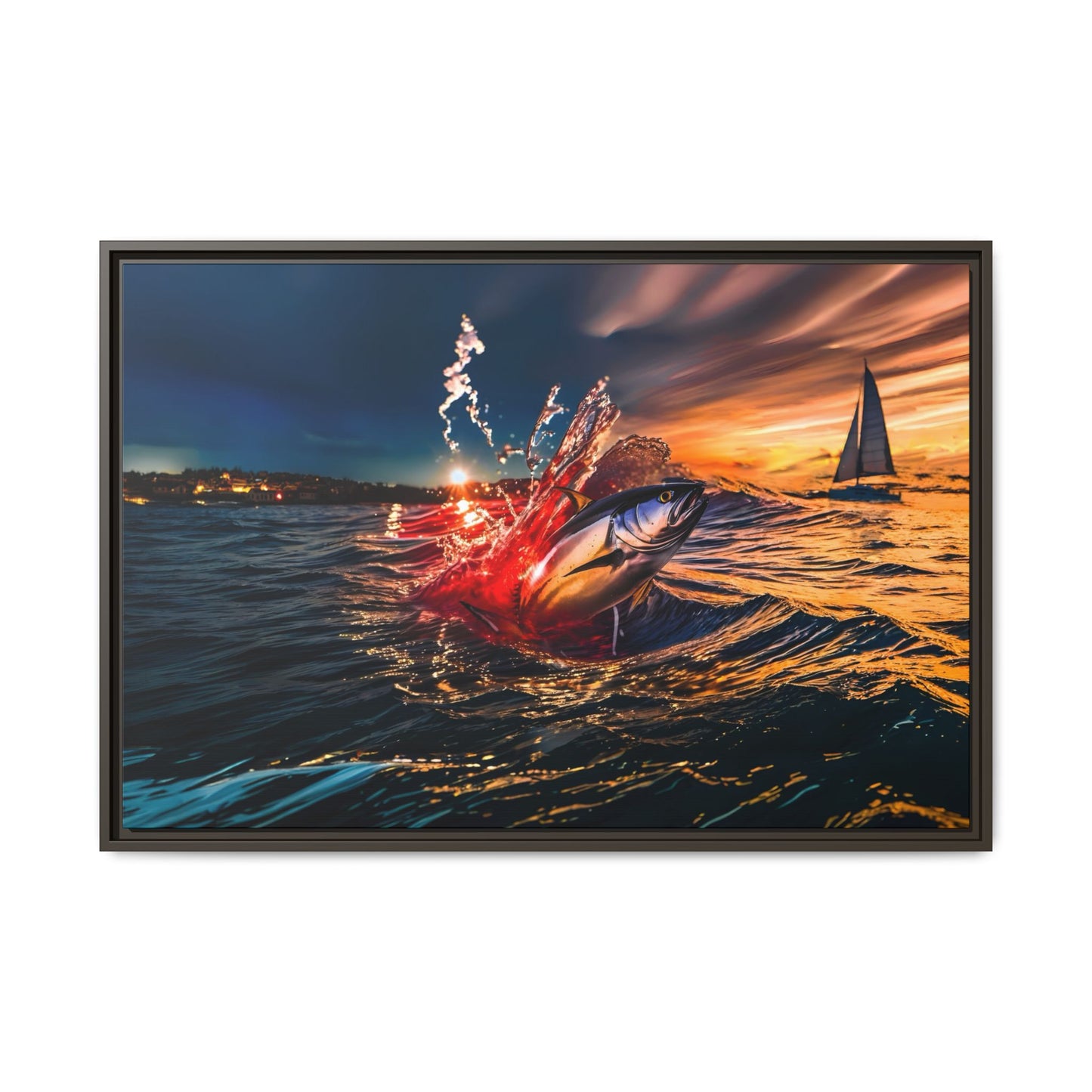 "The Leap" by Andrew McCarter - Ocean Canvas Art.