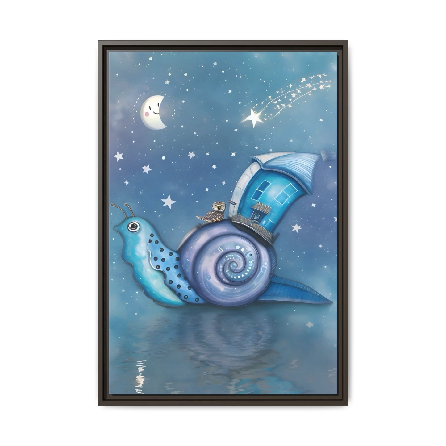 The Owl and the Snail Glided Upon a Sea of Stars by Andrew McCarter  - Canvas Print