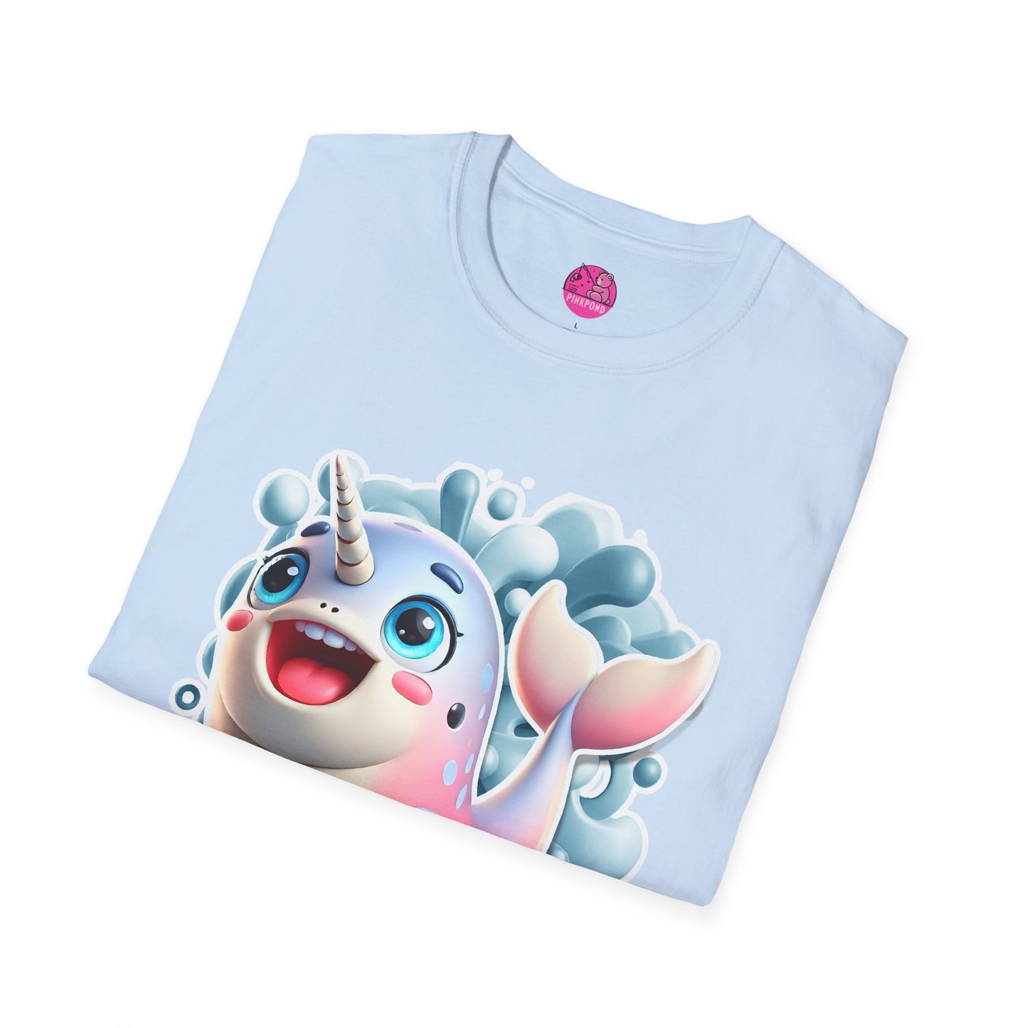 Nelly the Narwhal T-Shirt – The Ocean’s Most Magical Smile! - Unisex Softstyle Tee
