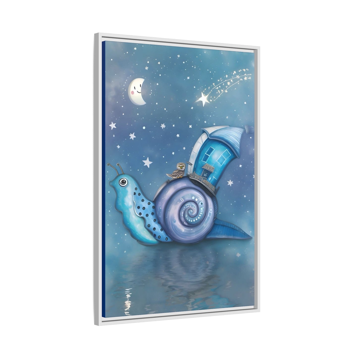 The Owl and the Snail Glided Upon a Sea of Stars by Andrew McCarter  - Canvas Print