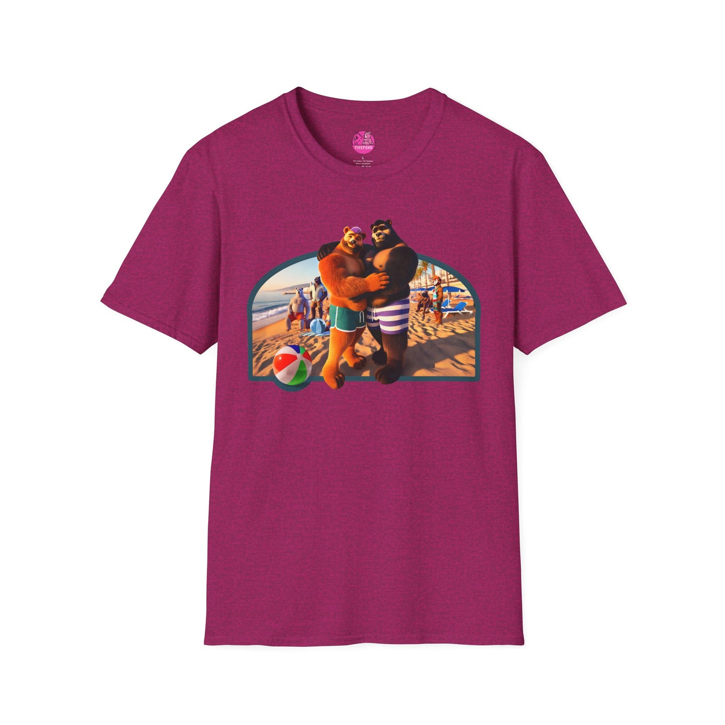 Beach Life Bears Unisex T-Shirt - Mikey & Max Tee by PinkPond