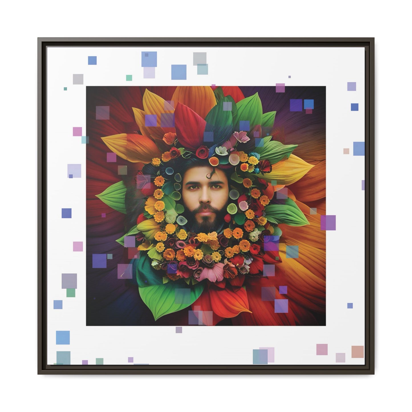 'Flourish: The Modern Green Man' canvas print By Andrew McCarter