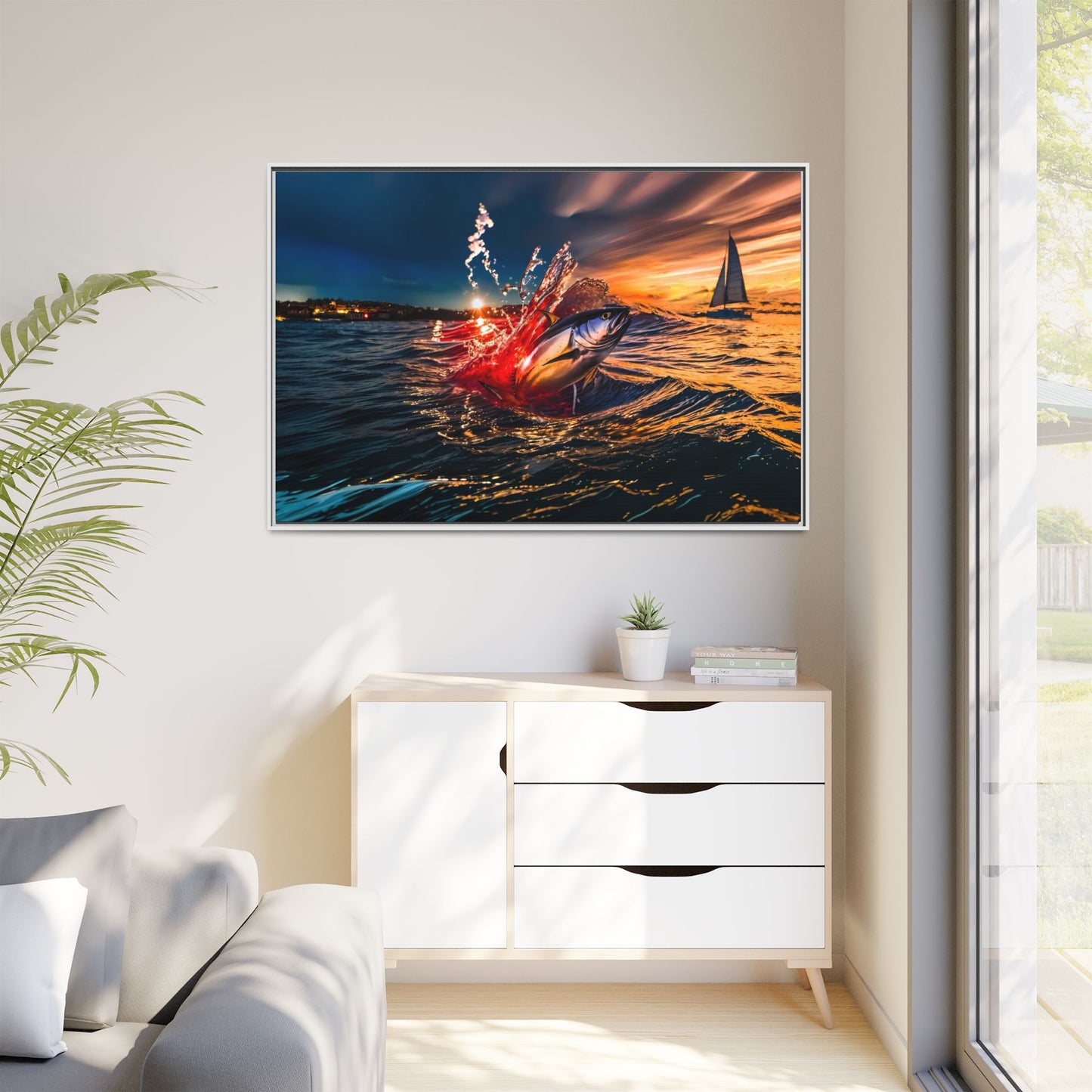 "The Leap" by Andrew McCarter - Ocean Canvas Art.