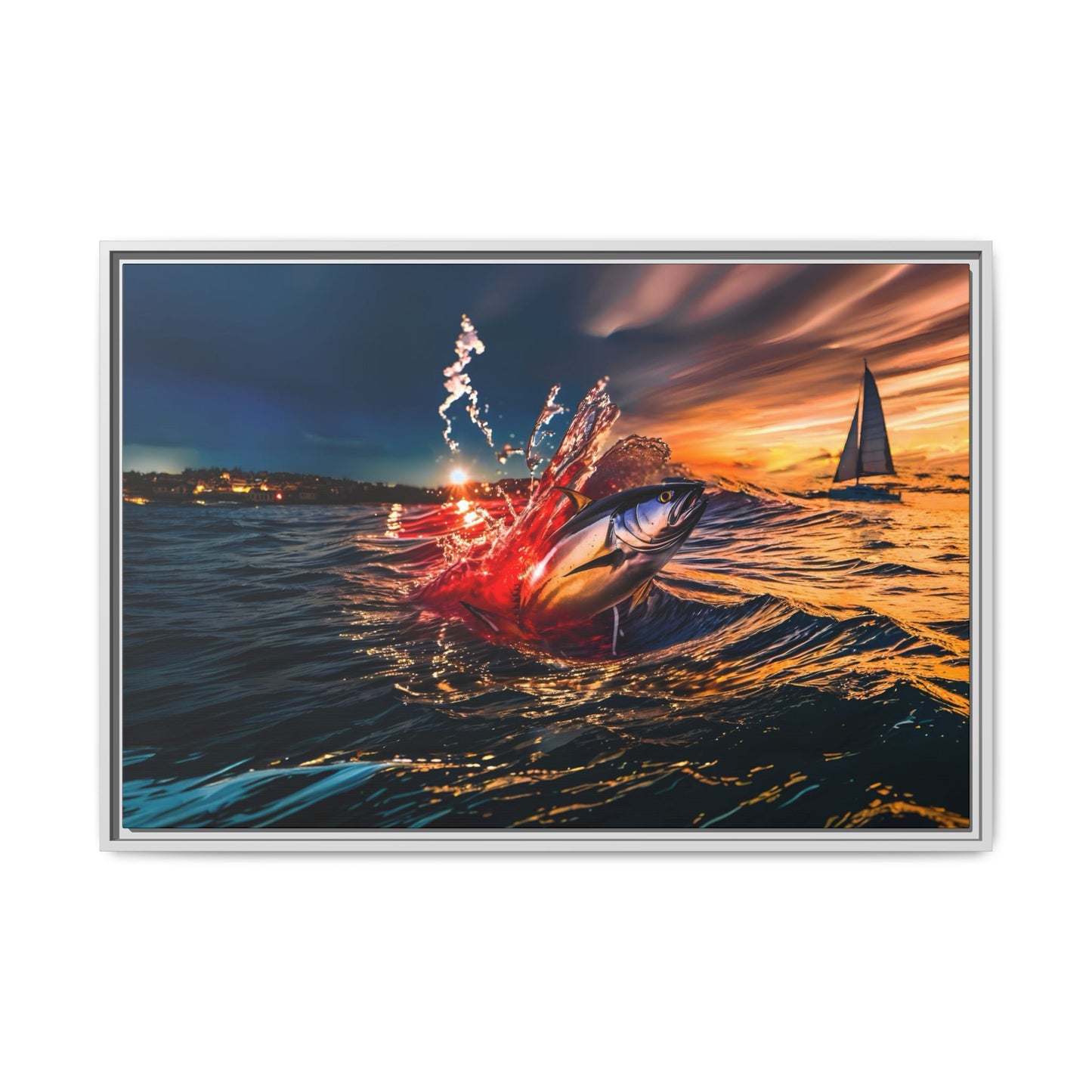 "The Leap" by Andrew McCarter - Ocean Canvas Art.