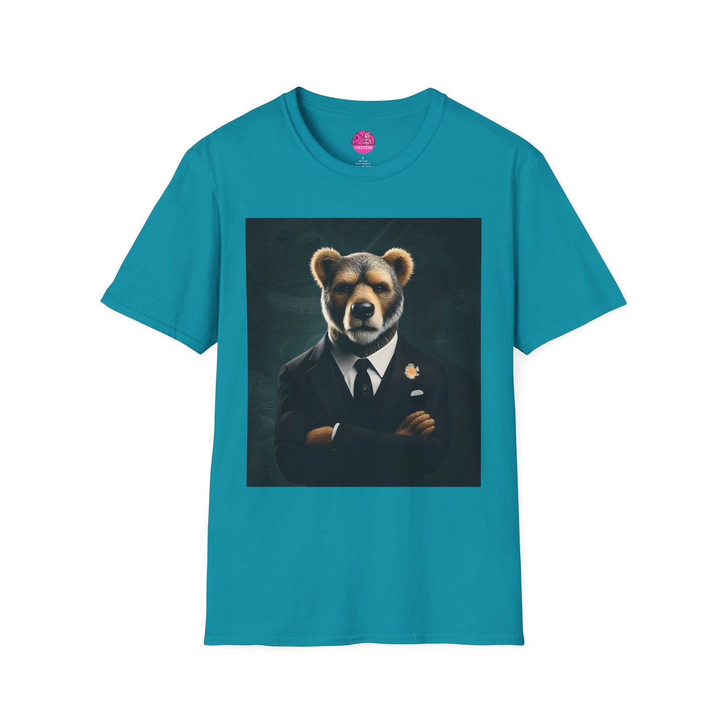 Boss Bear Graphic Tee - Unisex Softstyle T-Shirt for Power Players