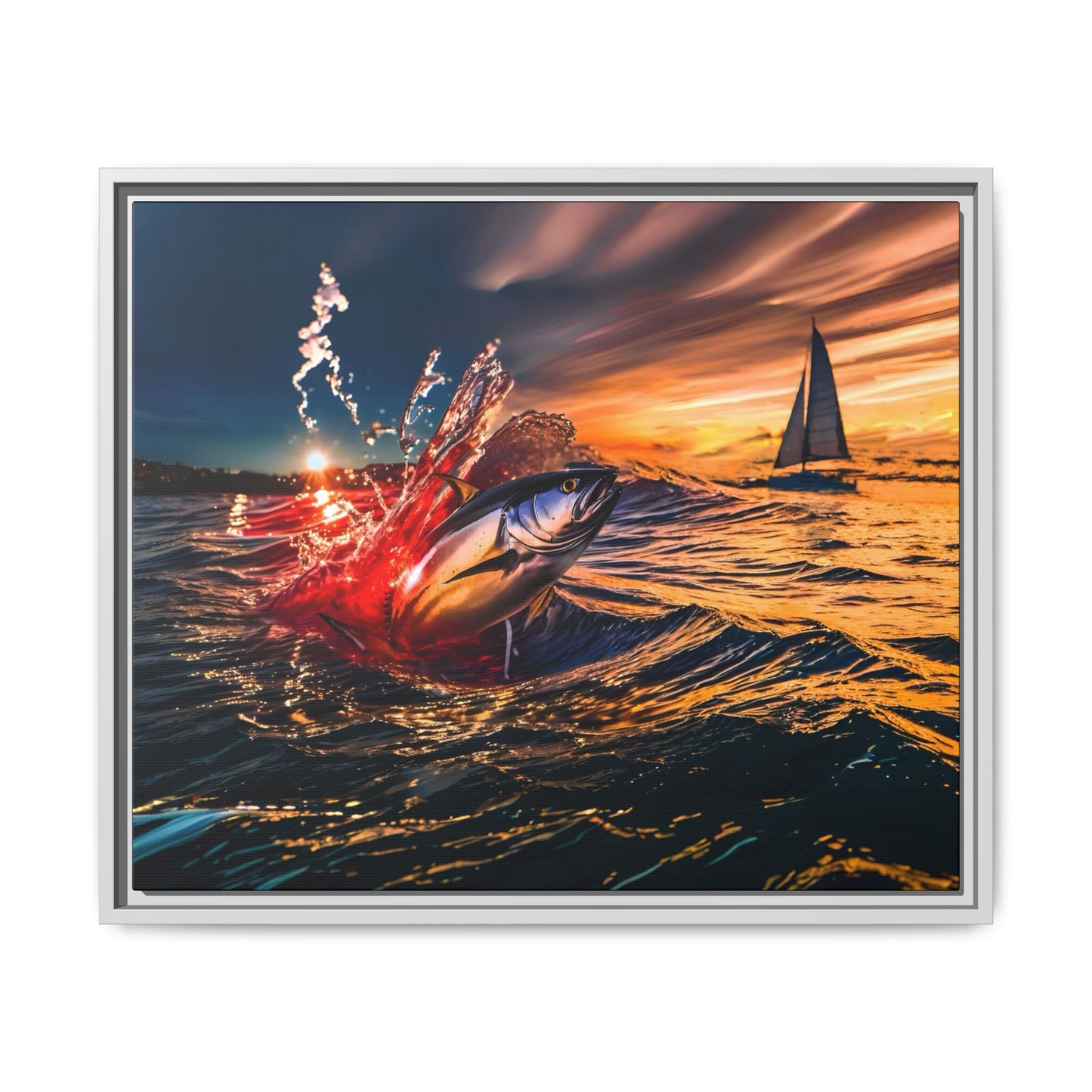 "The Leap" by Andrew McCarter - Ocean Canvas Art.