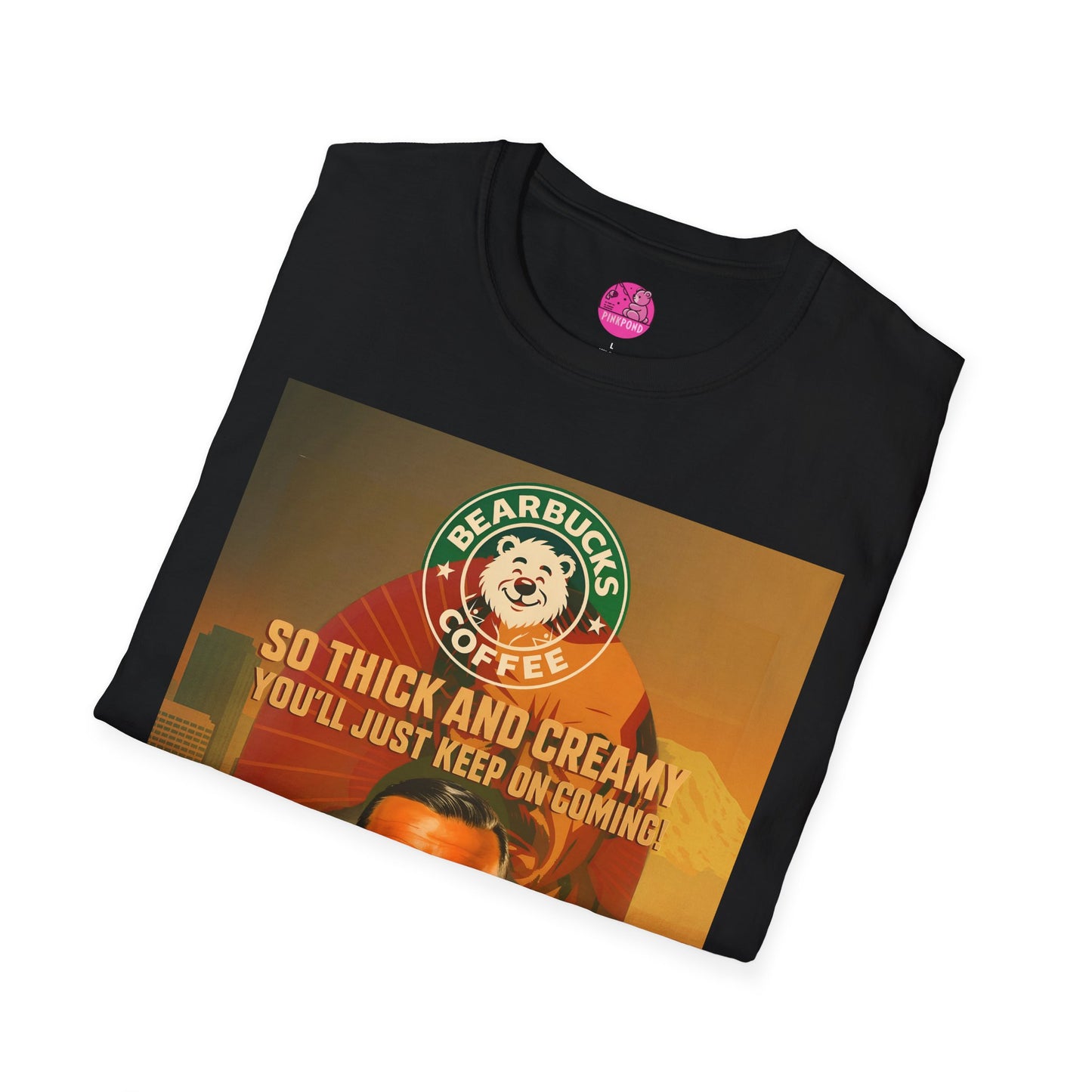 Vintage Bearbucks Coffee Unisex T-Shirt - So Thick and Creamy Retro Tee for Café Lovers