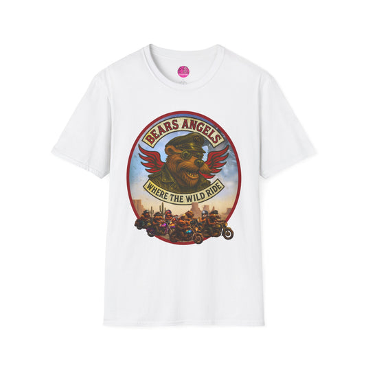 Biker Bear T-Shirt - Bears Angels Roundel, Ride With Pride