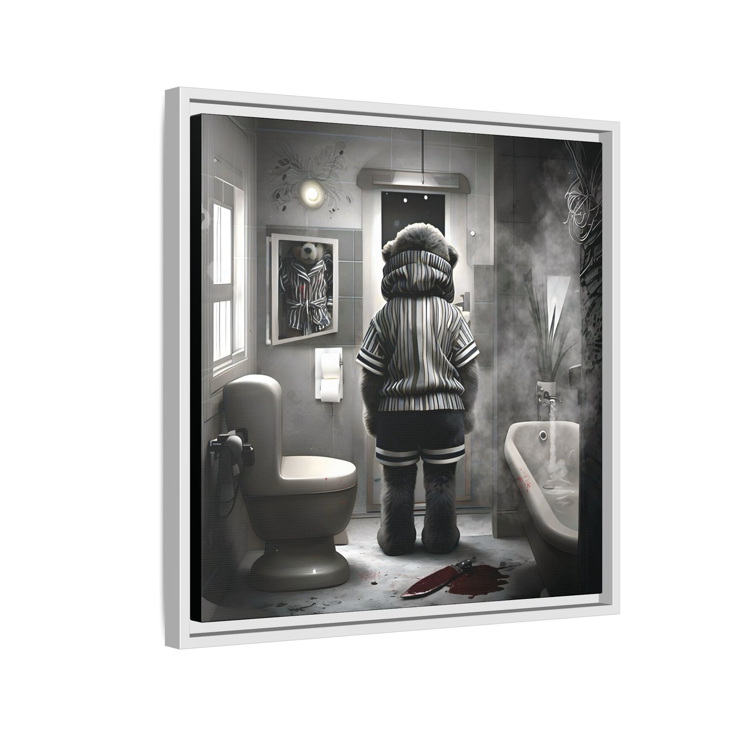 Canvas Art Print - The Untimely Demise of Benjamin Bear by Andrew McCarter, Dark Surreal Artwork