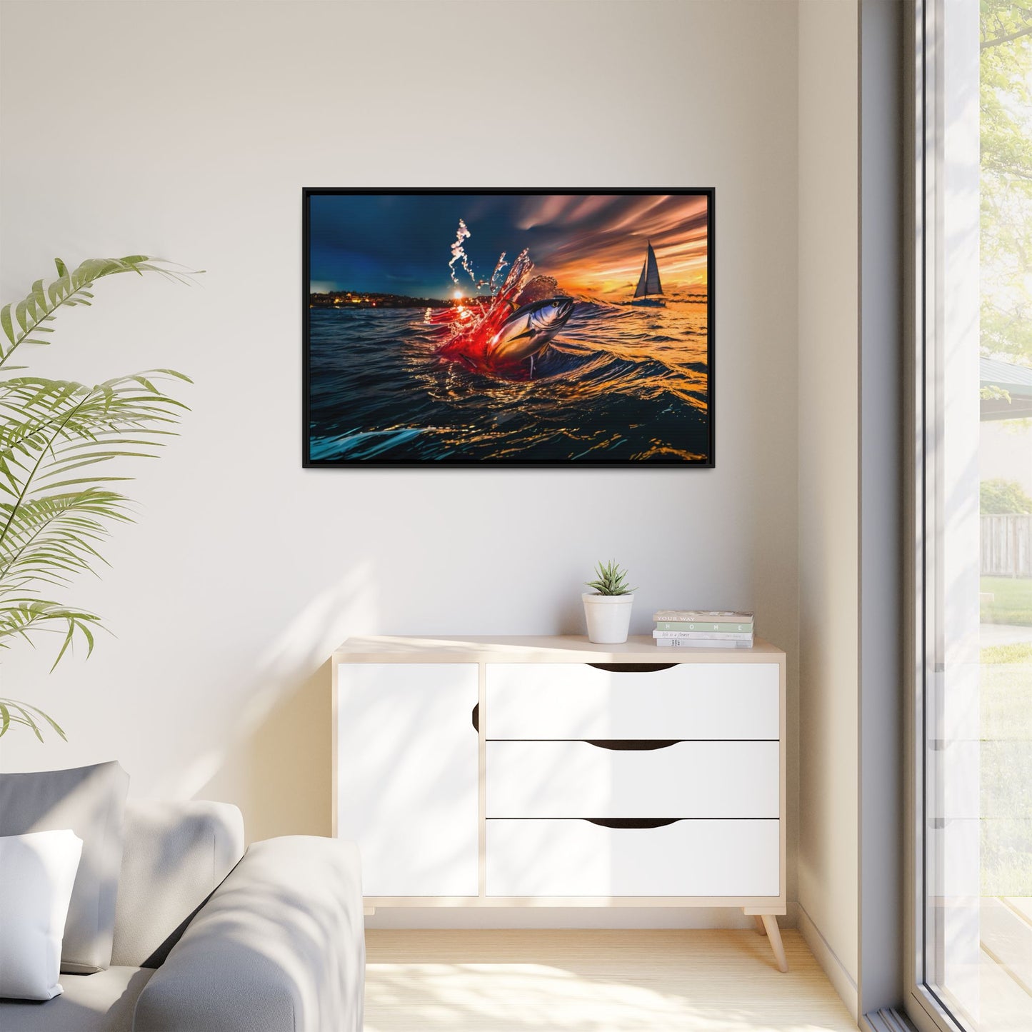 "The Leap" by Andrew McCarter - Ocean Canvas Art.