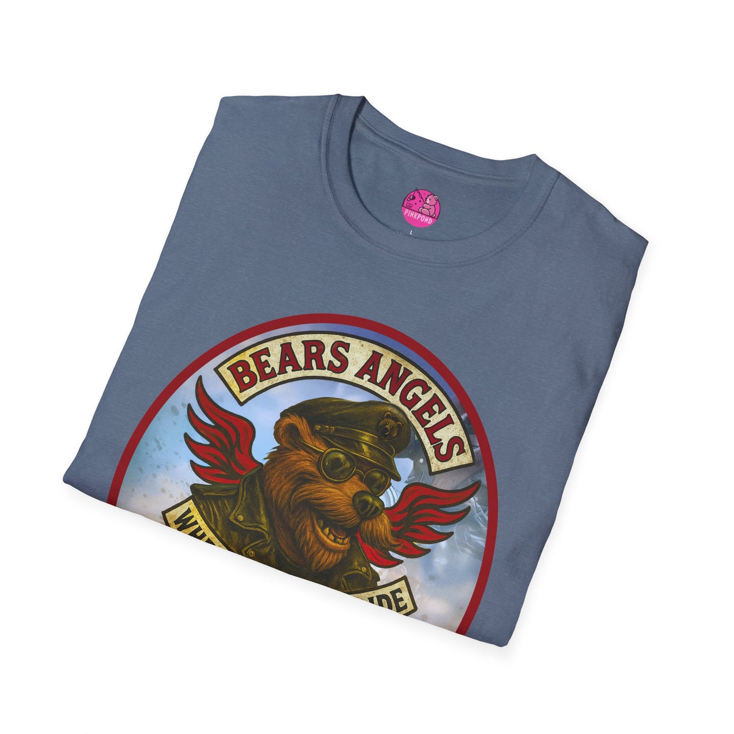 Biker Bear T-Shirt - Bears Angels Roundel, Ride With Pride