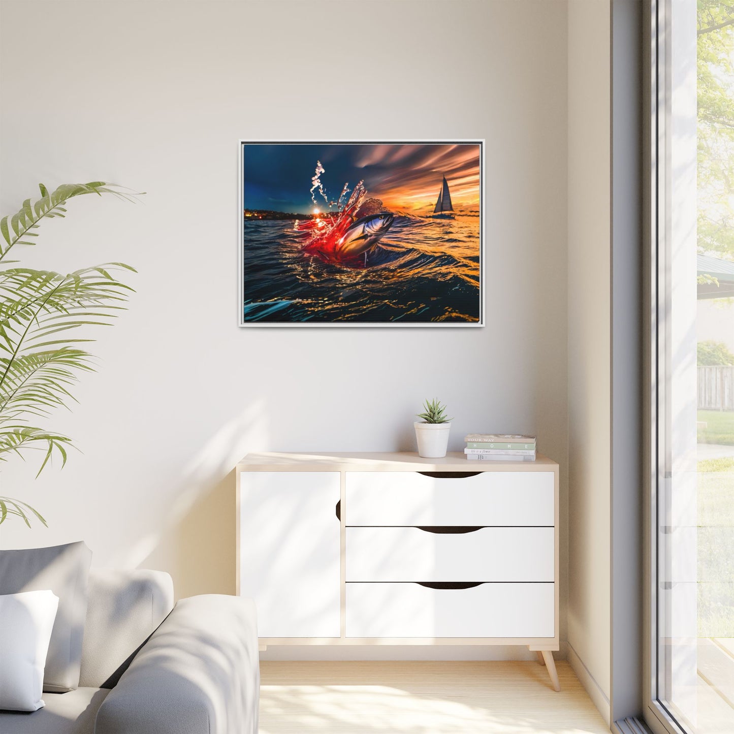 "The Leap" by Andrew McCarter - Ocean Canvas Art.