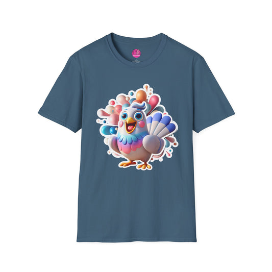 Simon the Pigeon T-Shirt – The Feathered Friend You Need - Unisex Softstyle Tee