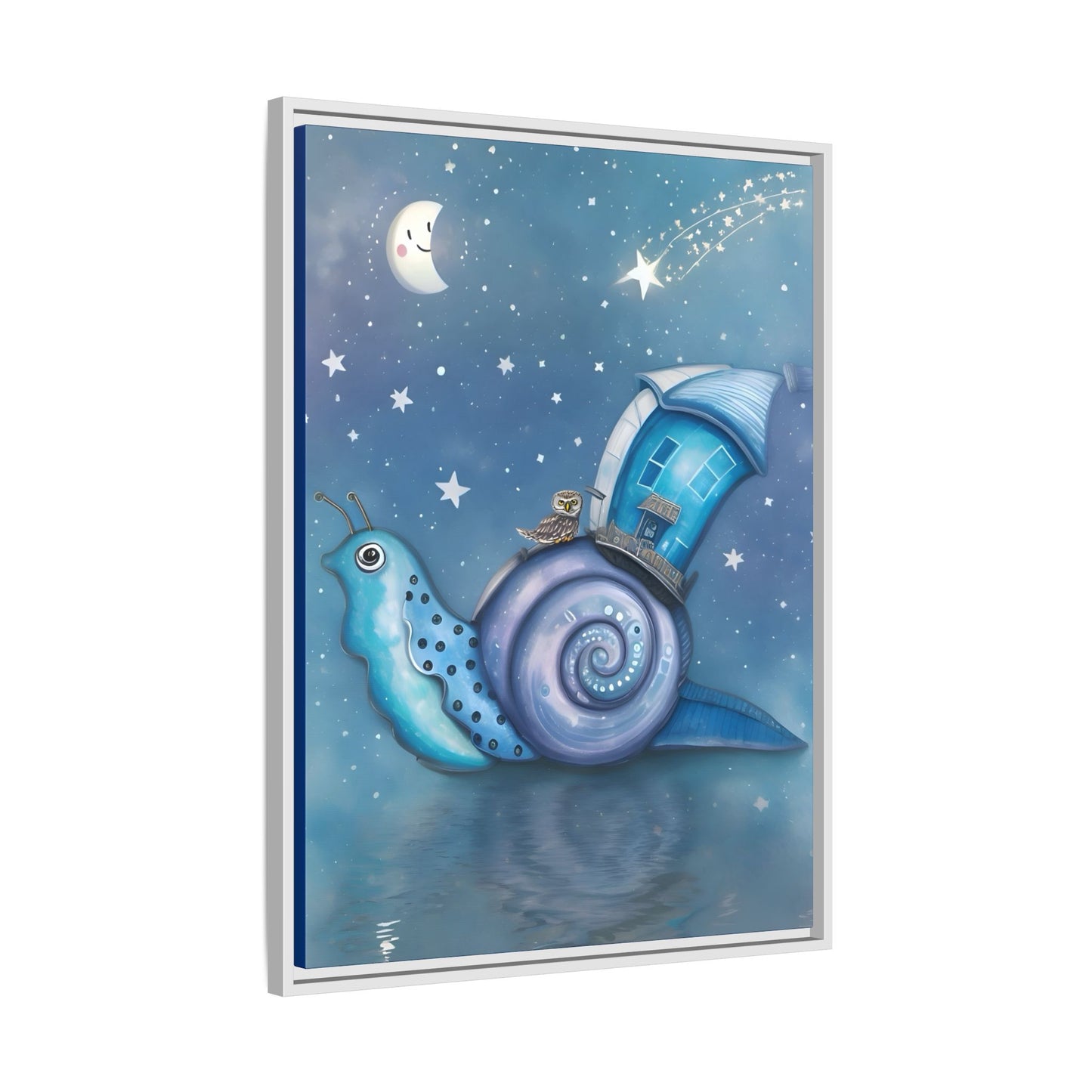 The Owl and the Snail Glided Upon a Sea of Stars by Andrew McCarter  - Canvas Print