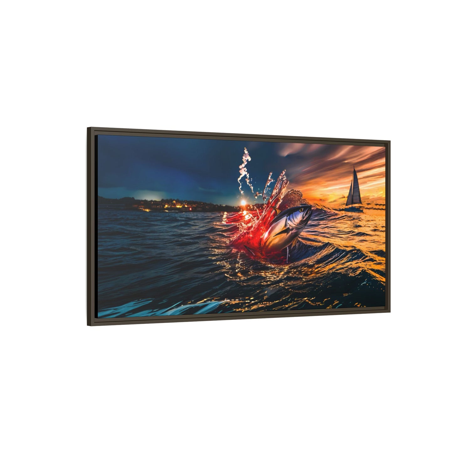 "The Leap" by Andrew McCarter - Ocean Canvas Art.