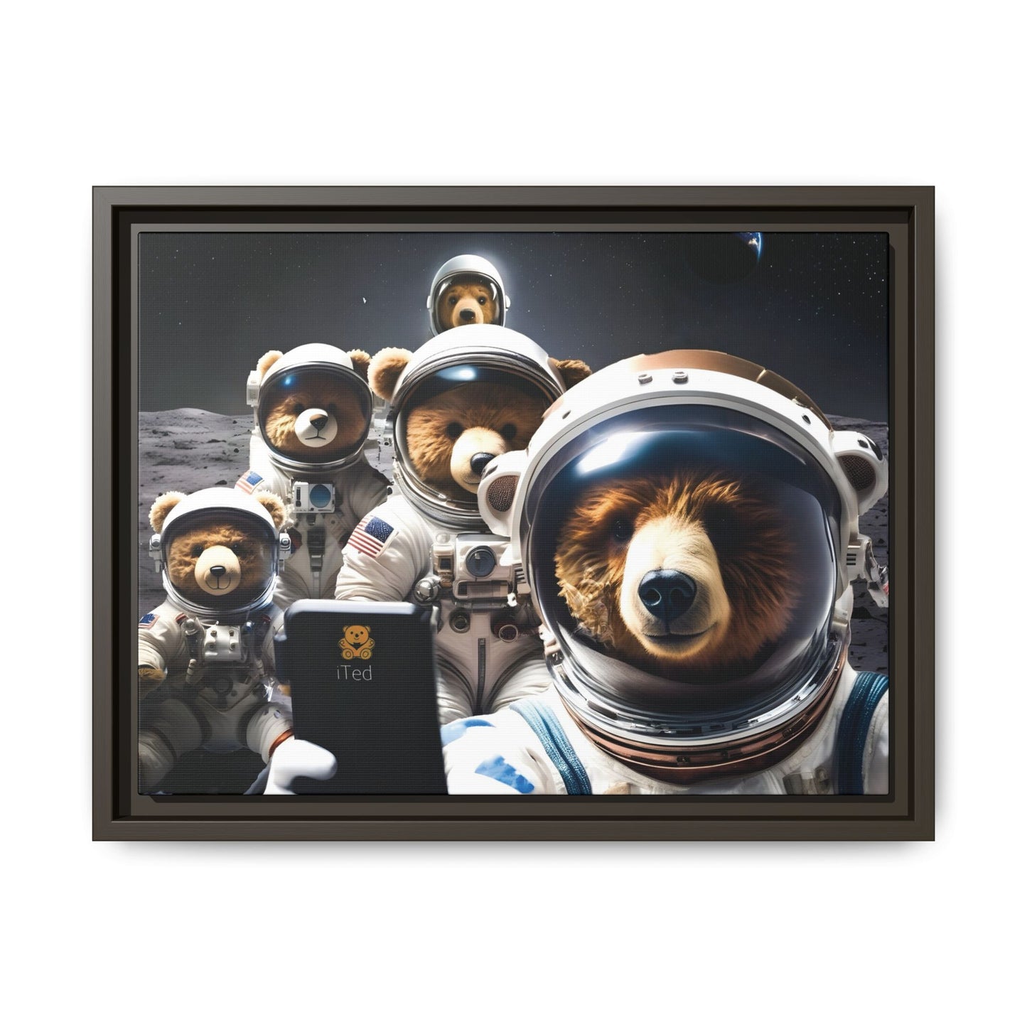 Canvas Print - Mooning Bear Selfie by Andrew McCarter