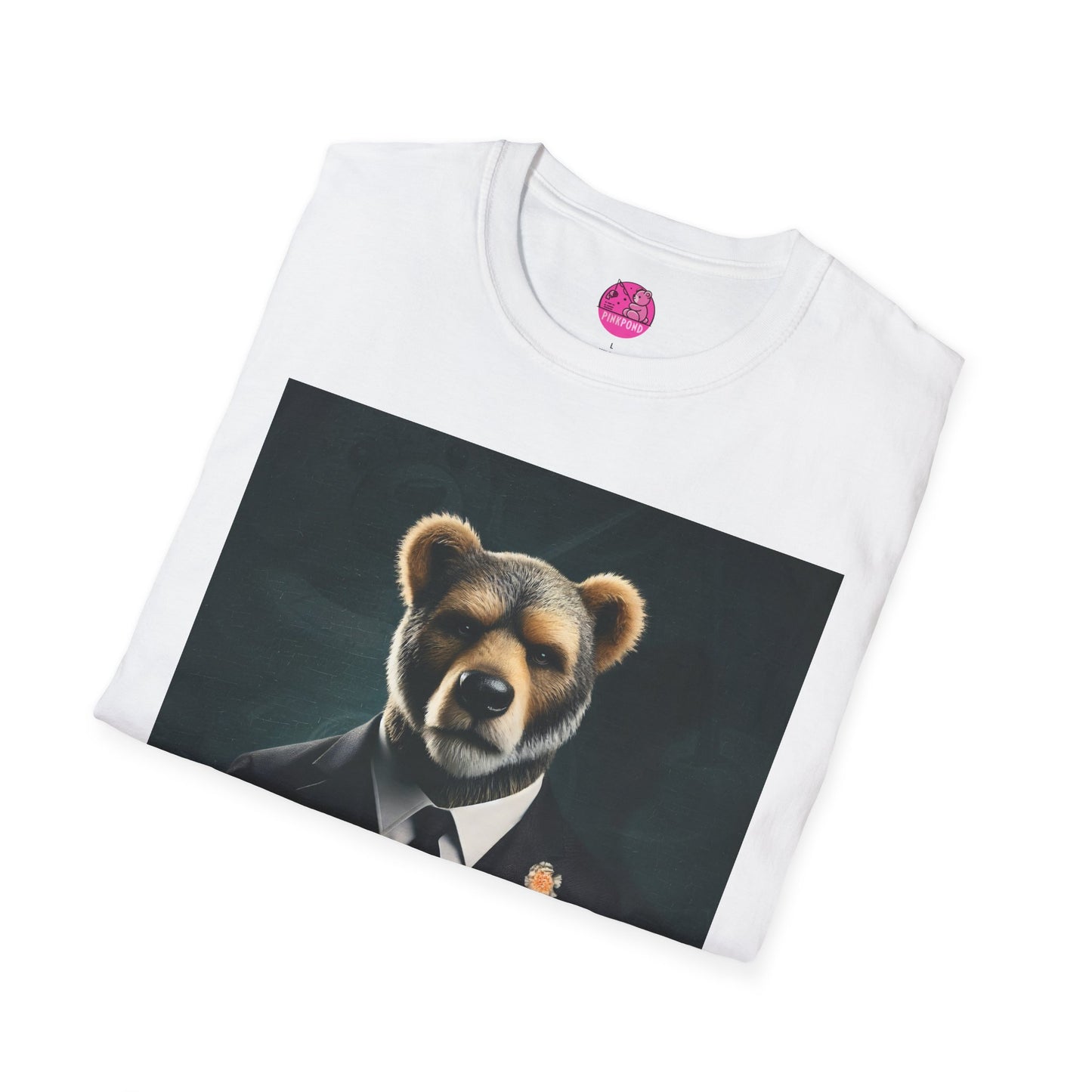 Boss Bear Graphic Tee - Unisex Softstyle T-Shirt for Power Players