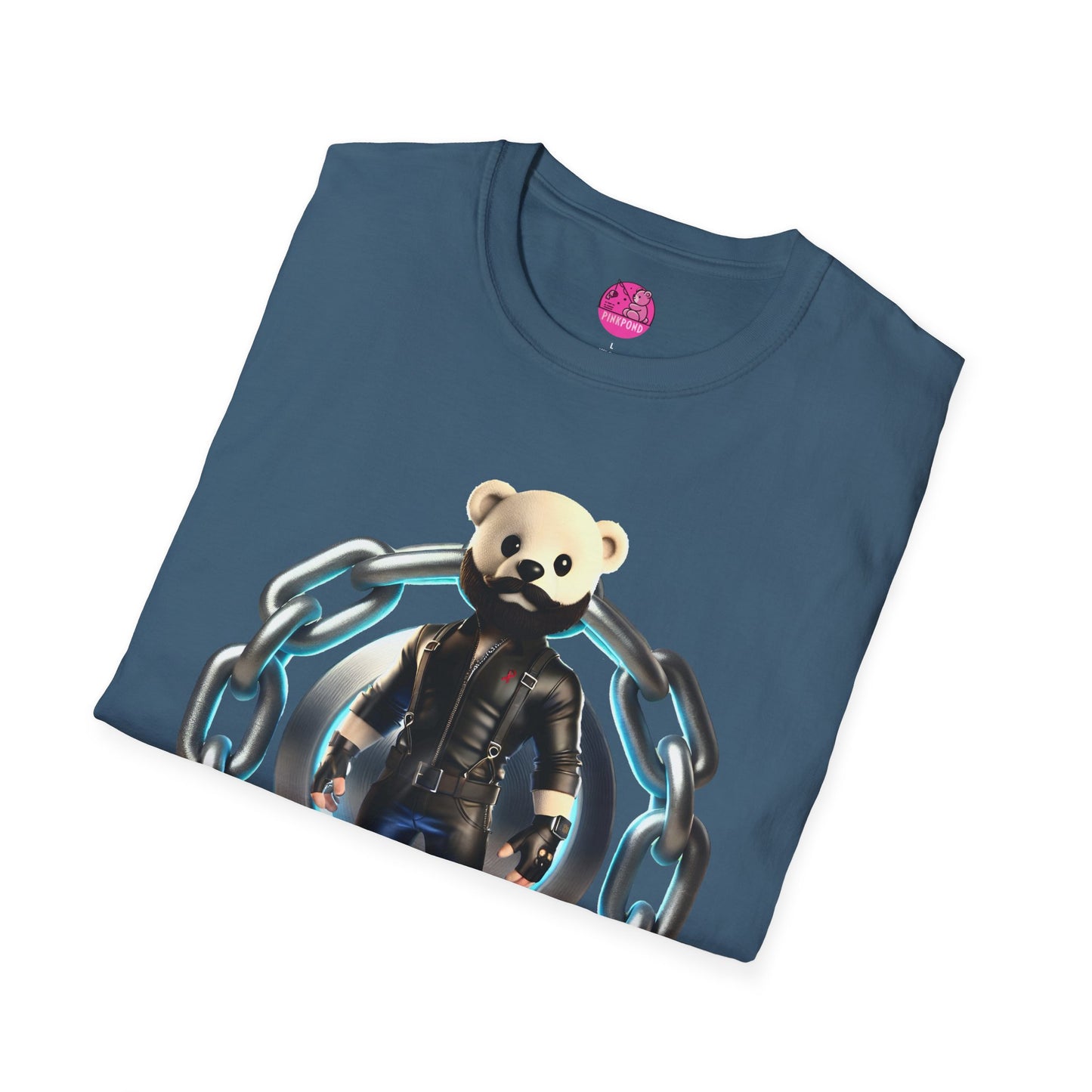 Hot Leather Cub Unisex Softstyle T-Shirt | Fierce and Fun Bear Tee with Leather-Clad Sass