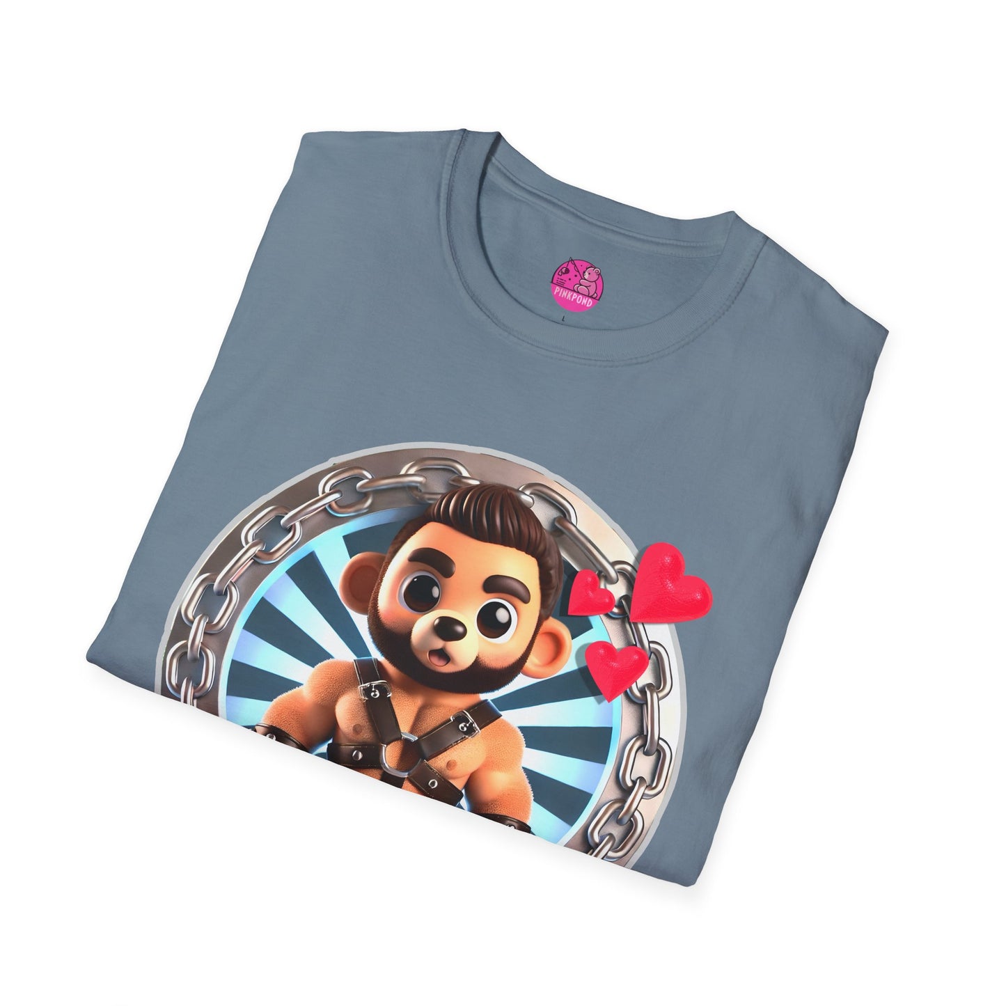 Love Struck Cub – Cute & Bold Chibi Bear T-Shirt