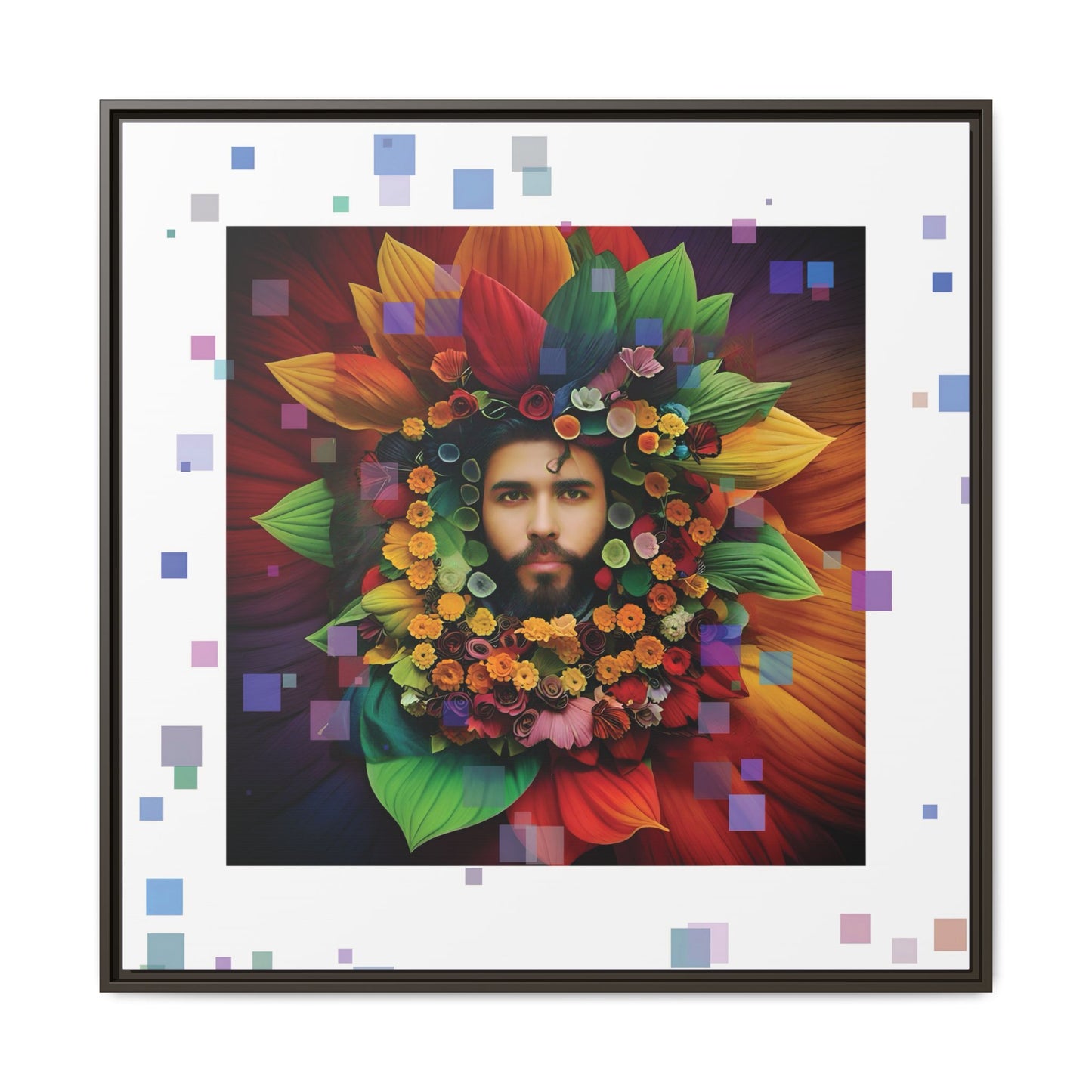 'Flourish: The Modern Green Man' canvas print By Andrew McCarter