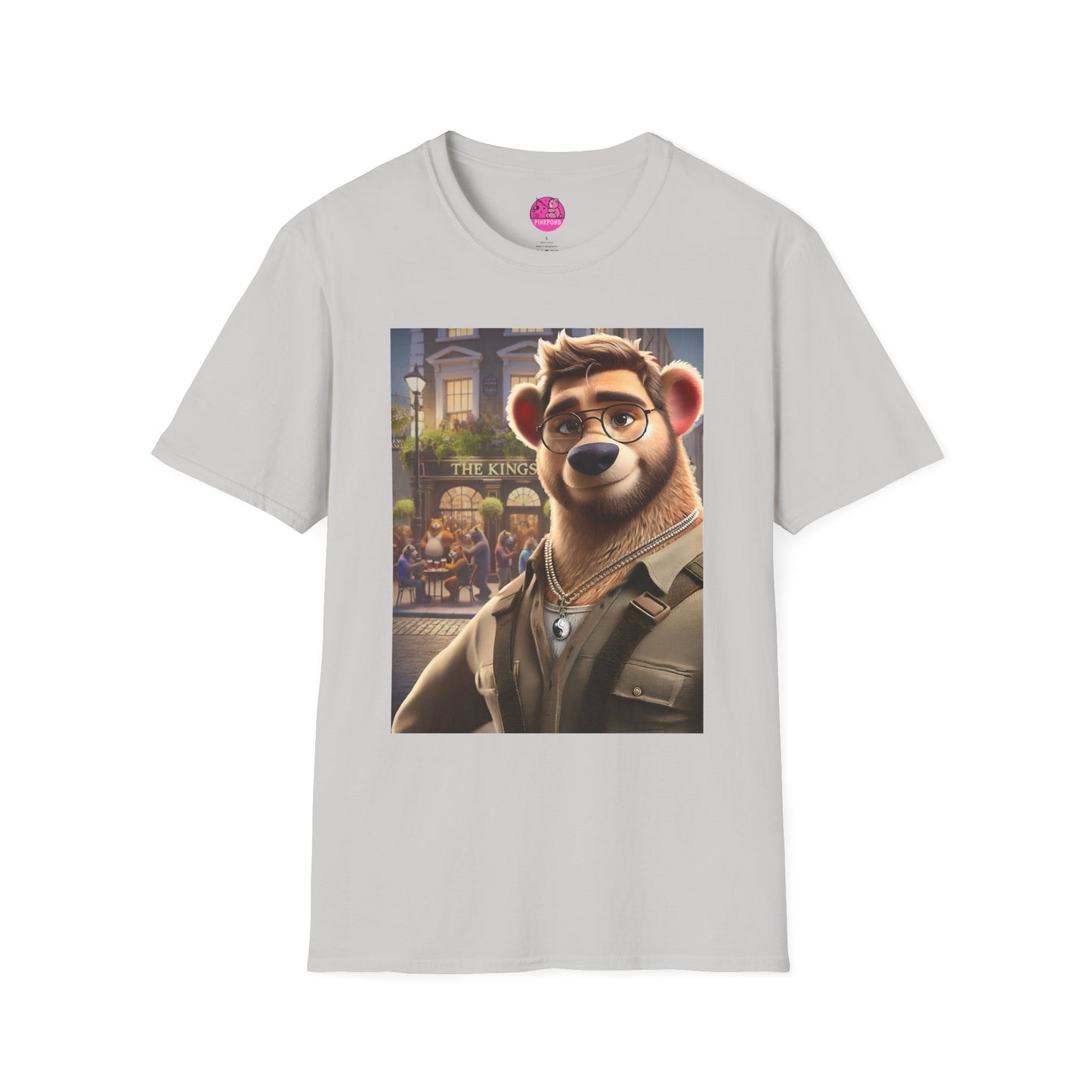 Bear T-Shirt - The King's Arms in Soho Design by PinkPond