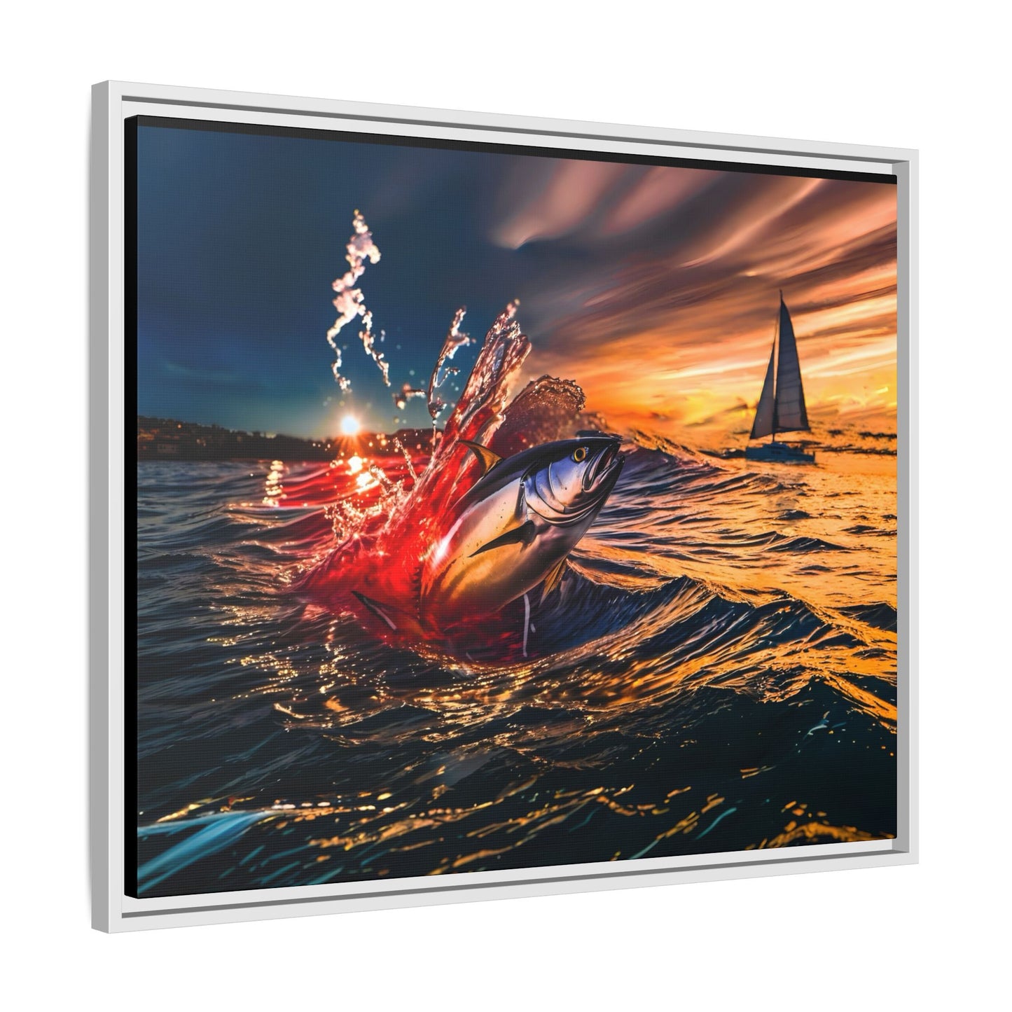 "The Leap" by Andrew McCarter - Ocean Canvas Art.