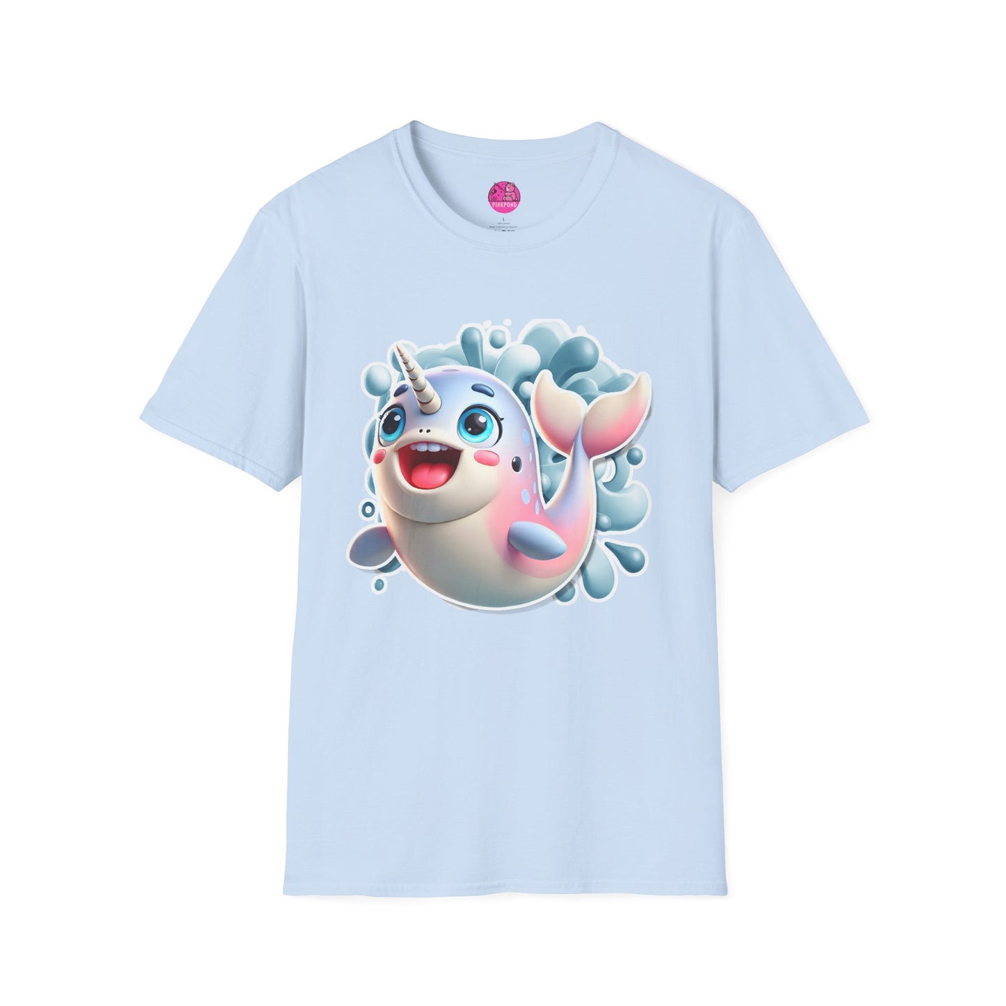 Nelly the Narwhal T-Shirt – The Ocean’s Most Magical Smile! - Unisex Softstyle Tee