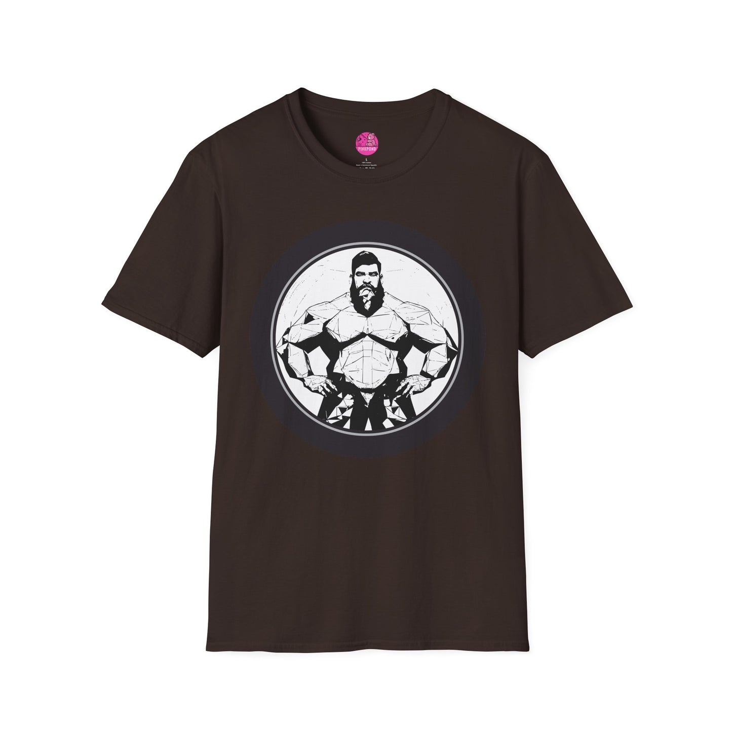 Muscle Bear T-Shirt - Bold Geometric Strength Unleash Your Inner Power