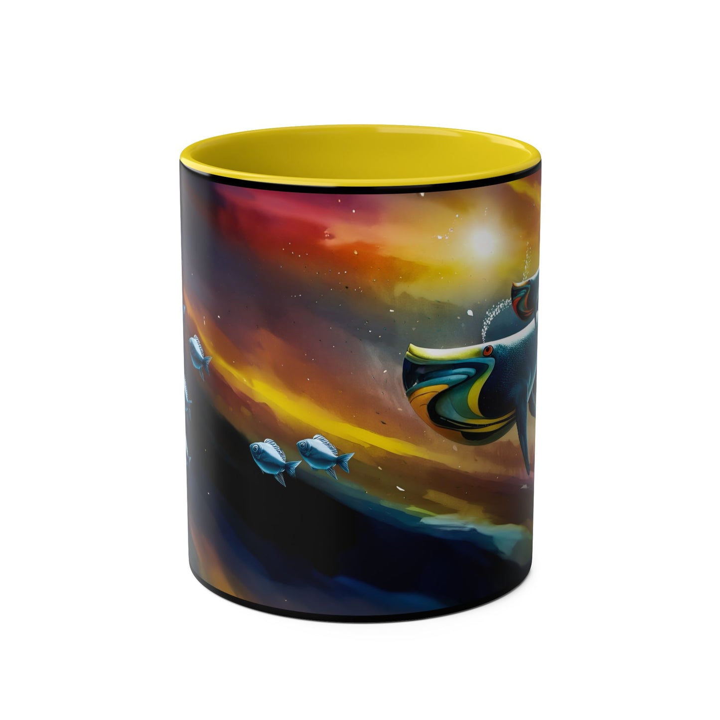 Celestial Whale Adventure Mug - Cosmic Whale Coffee Cup