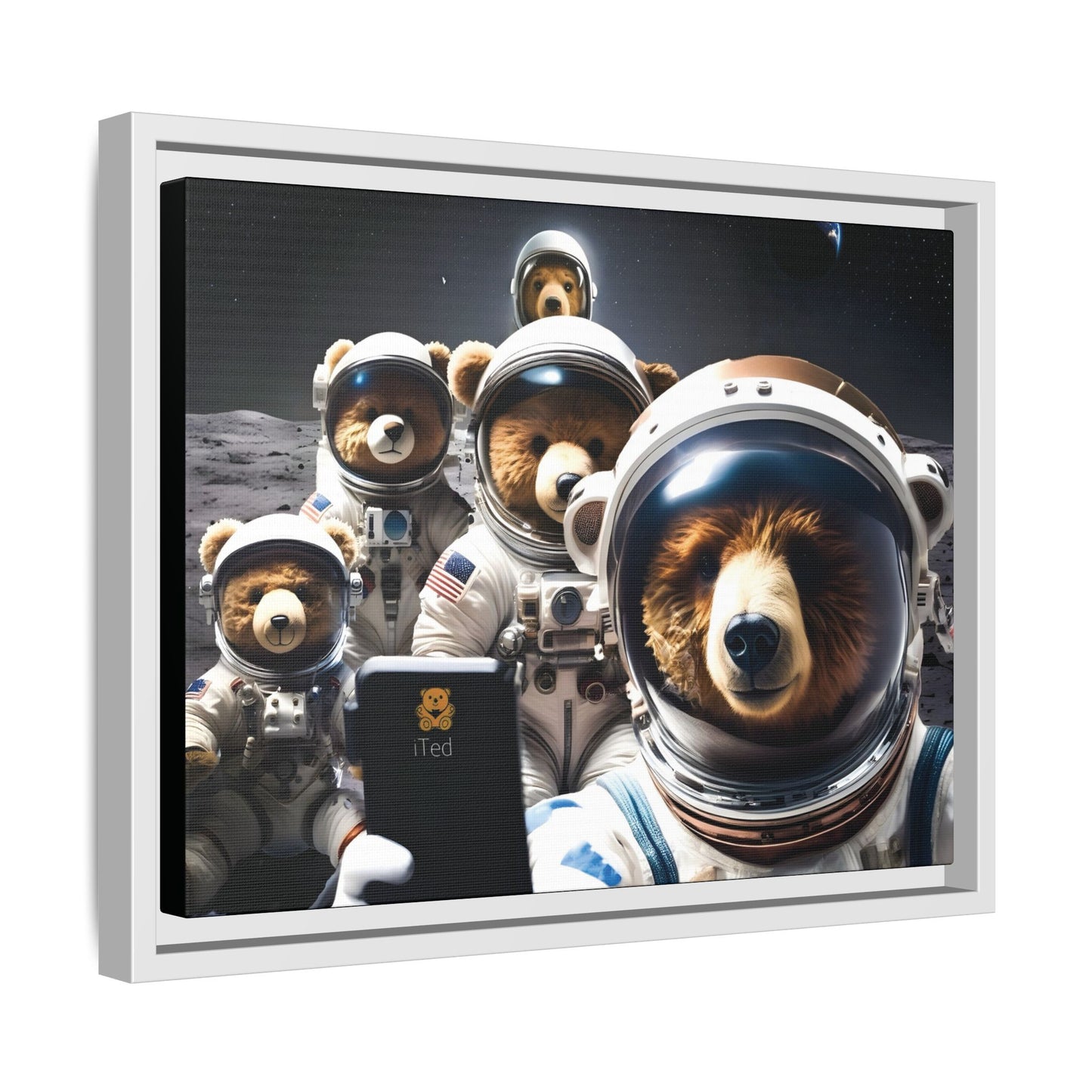 Canvas Print - Mooning Bear Selfie by Andrew McCarter
