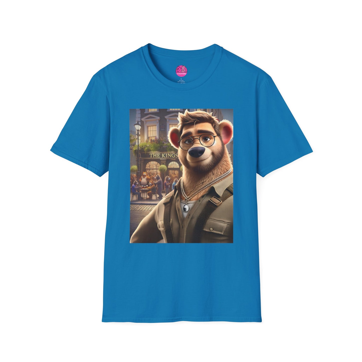 Bear T-Shirt - The King's Arms in Soho Design by PinkPond