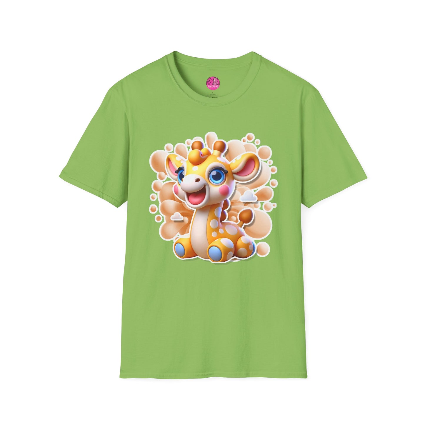 Geoffrey Giraffe T-Shirt - Tall on Charm, Big on Smiles Unisex Softstyle