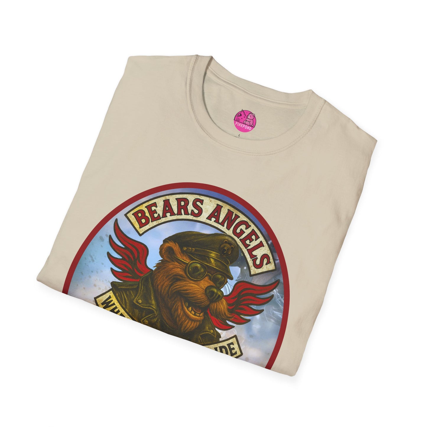 Biker Bear T-Shirt - Bears Angels Roundel, Ride With Pride