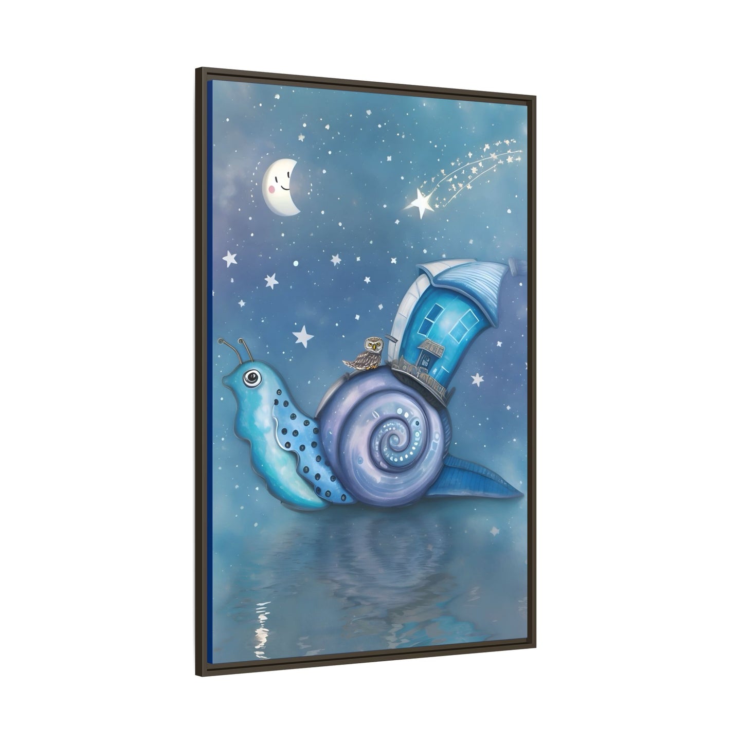 The Owl and the Snail Glided Upon a Sea of Stars by Andrew McCarter  - Canvas Print