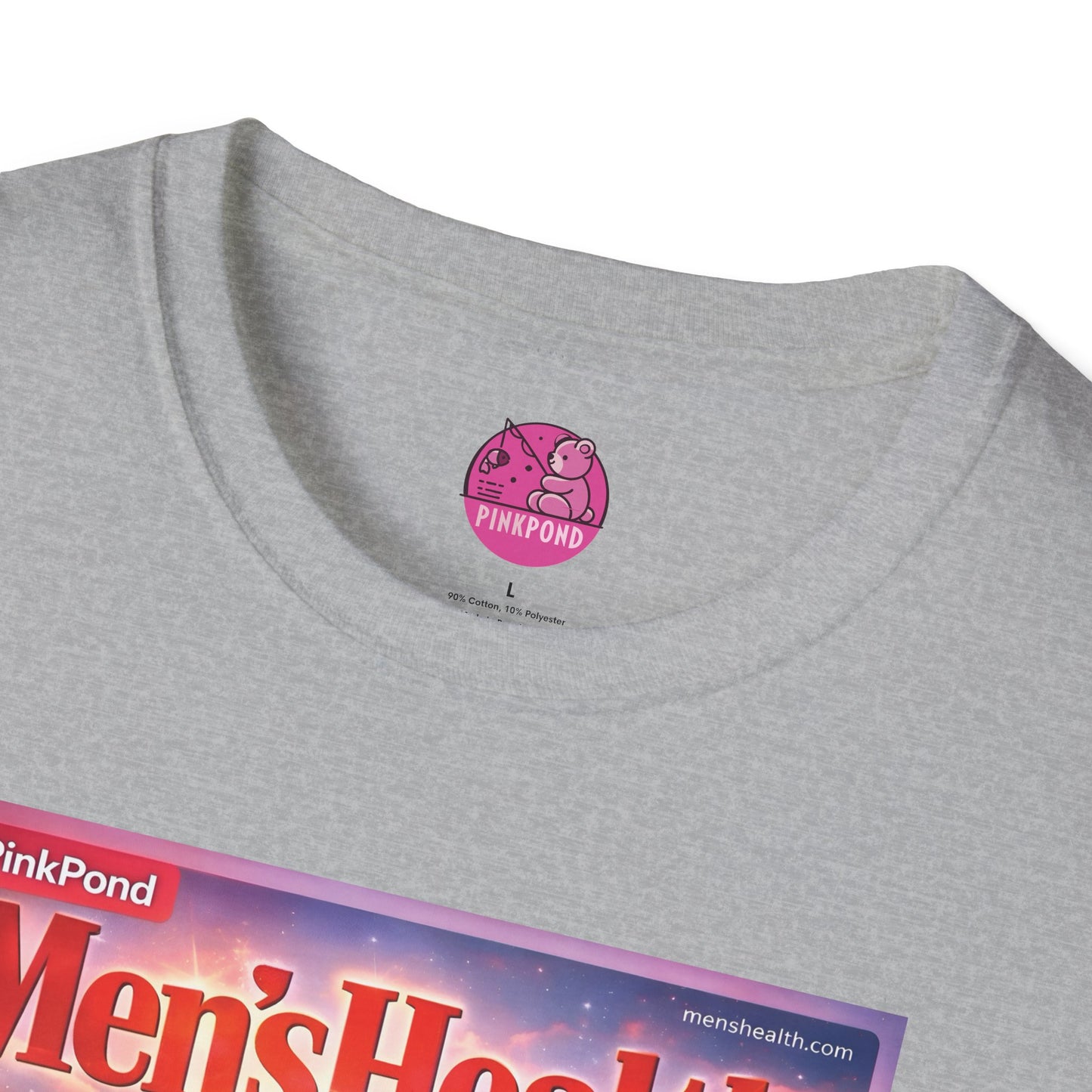 Men’s Health Bear T-Shirt — PinkPond Swiping Bear Graphic Tee