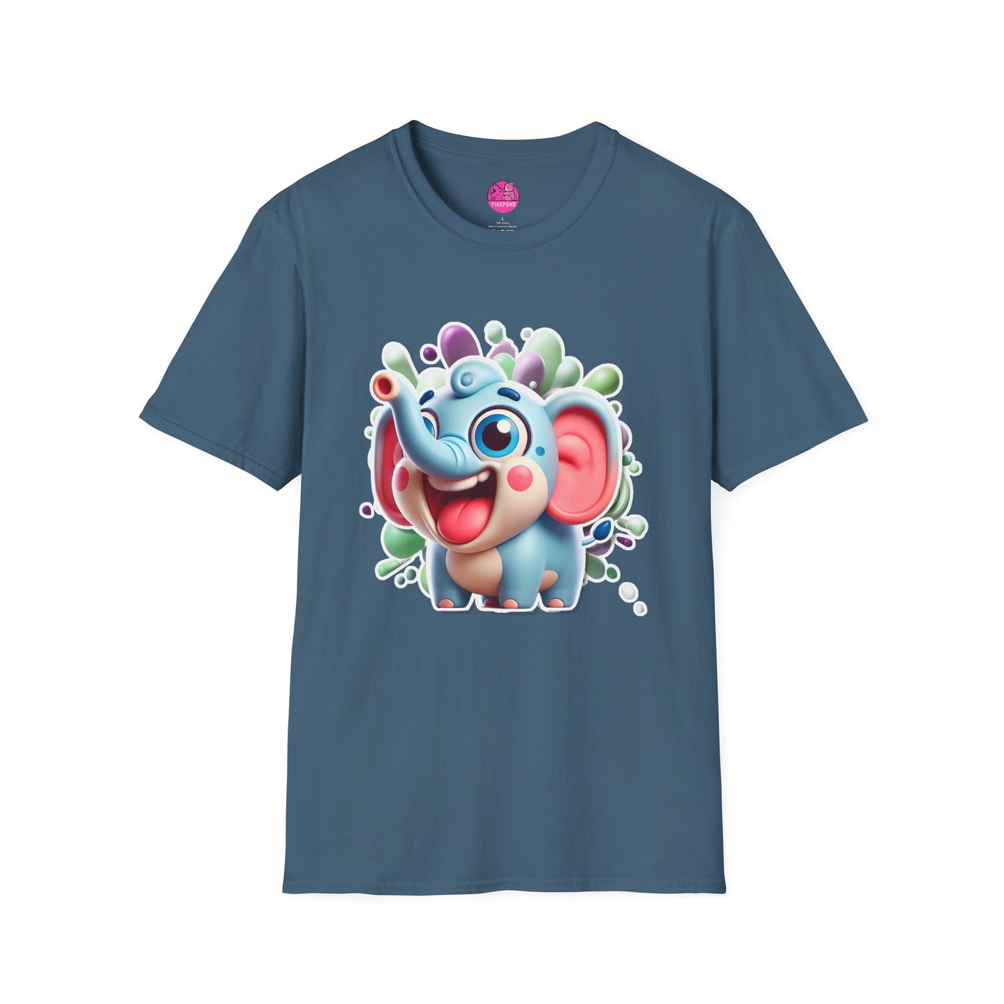 Eugene the Elephant T-Shirt - Unisex Softstyle Tee with Big Ears and Playful Charm