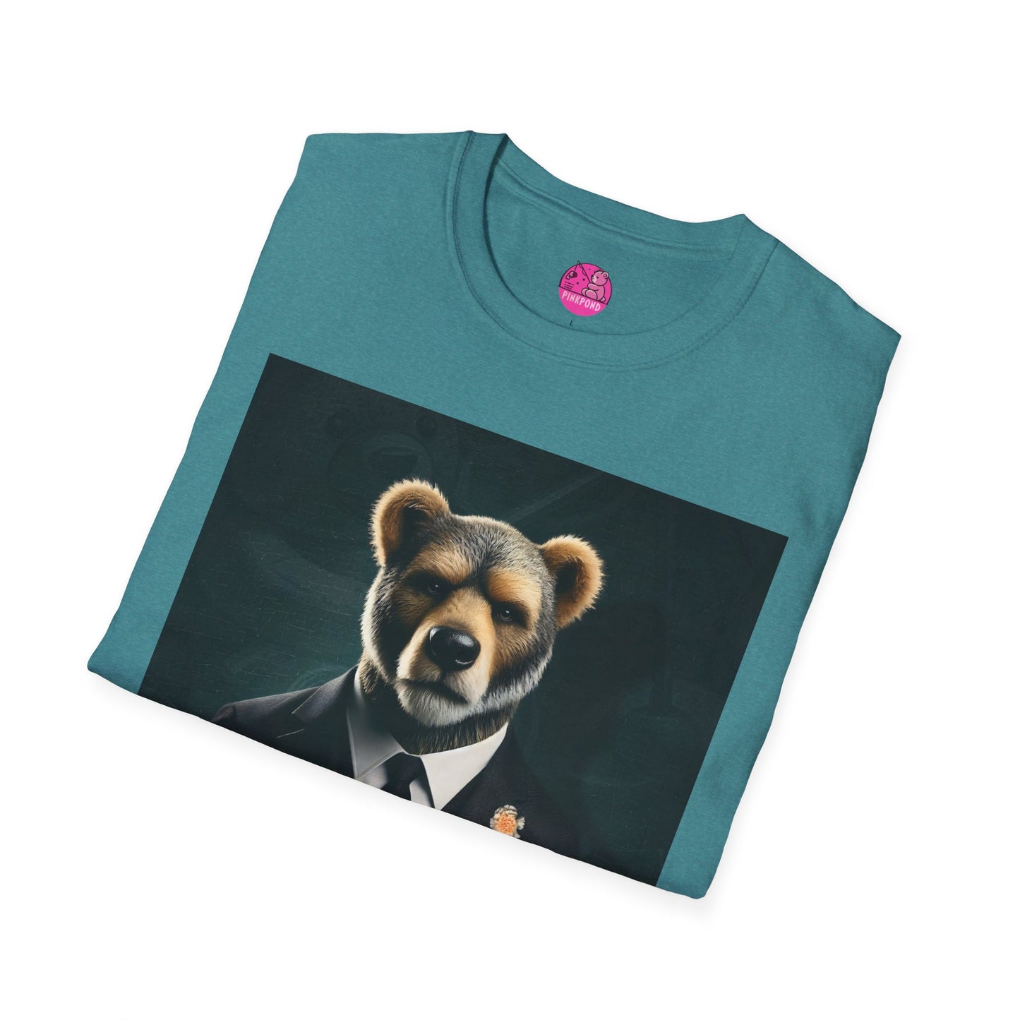 Boss Bear Graphic Tee - Unisex Softstyle T-Shirt for Power Players