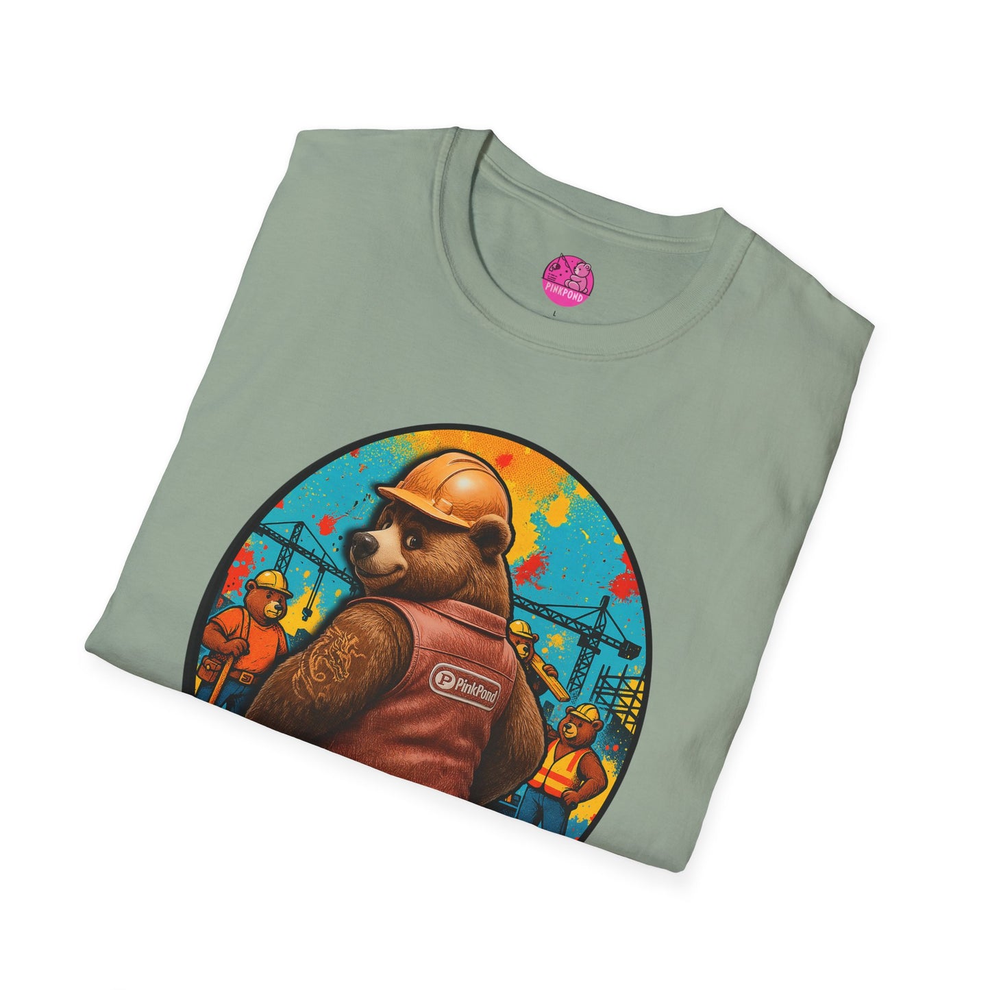 Graphic Tee Builder’s Bum Bear Unisex Softstyle T-Shirt