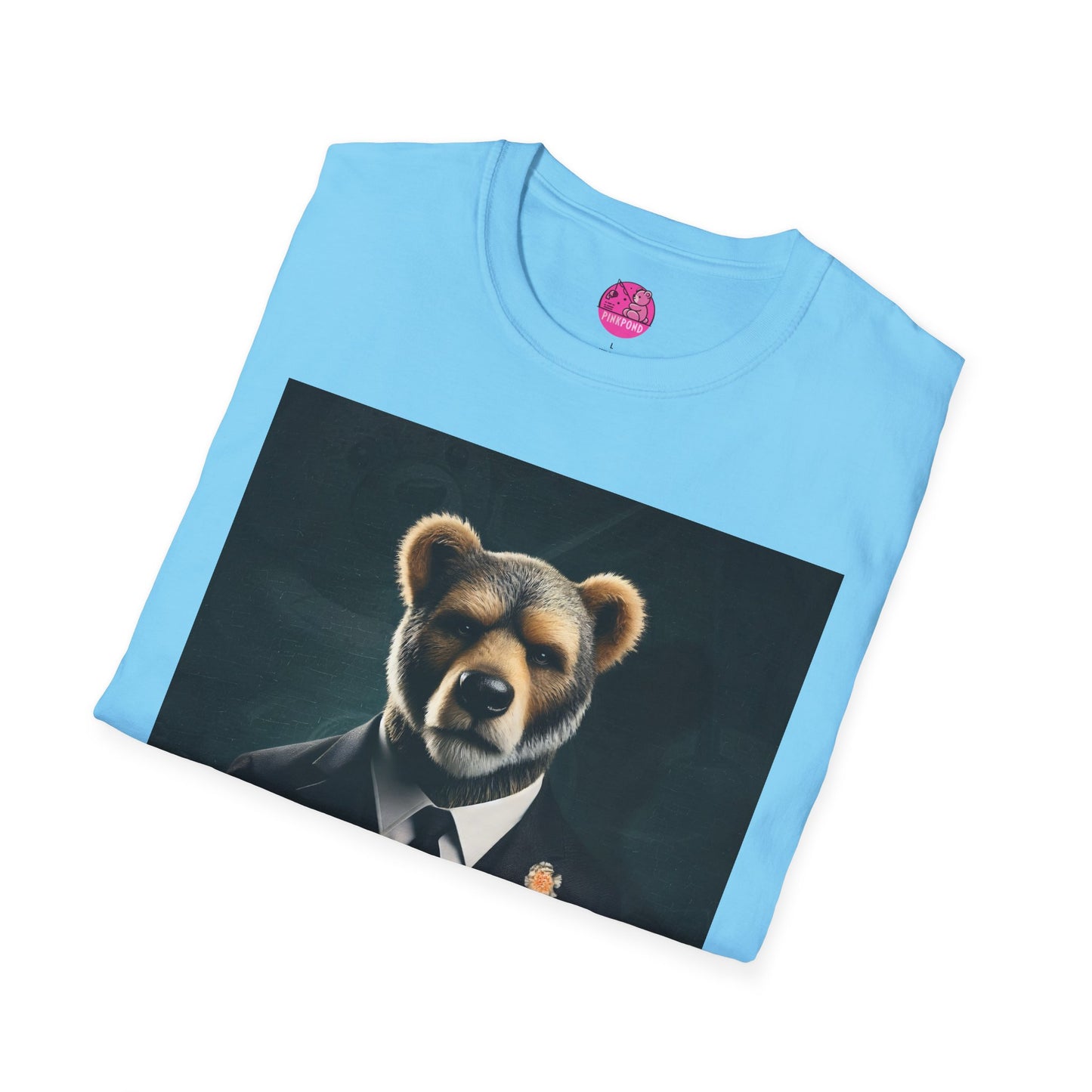 Boss Bear Graphic Tee - Unisex Softstyle T-Shirt for Power Players