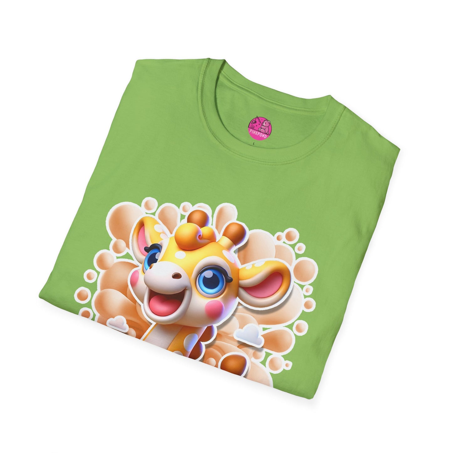 Geoffrey Giraffe T-Shirt - Tall on Charm, Big on Smiles Unisex Softstyle
