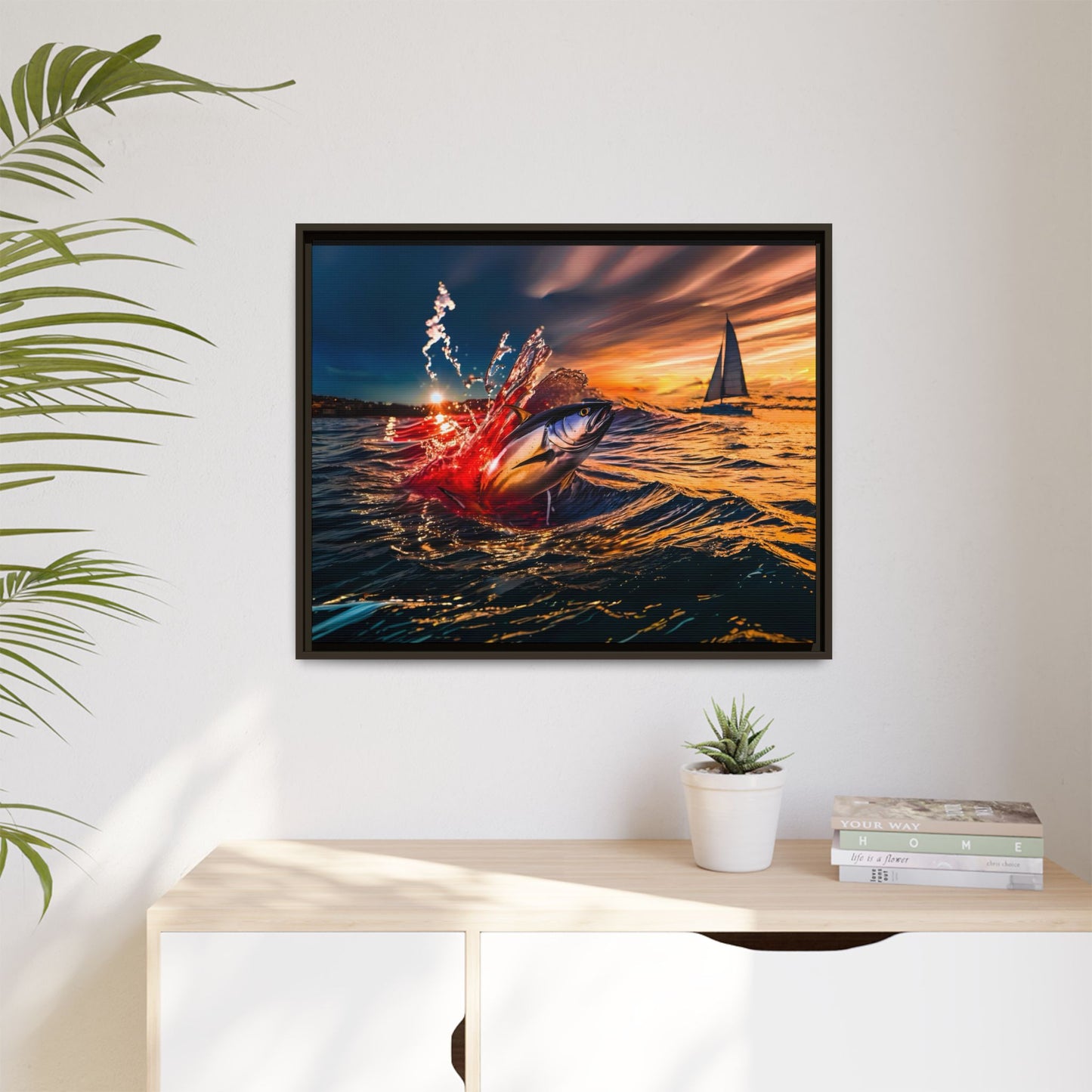 "The Leap" by Andrew McCarter - Ocean Canvas Art.