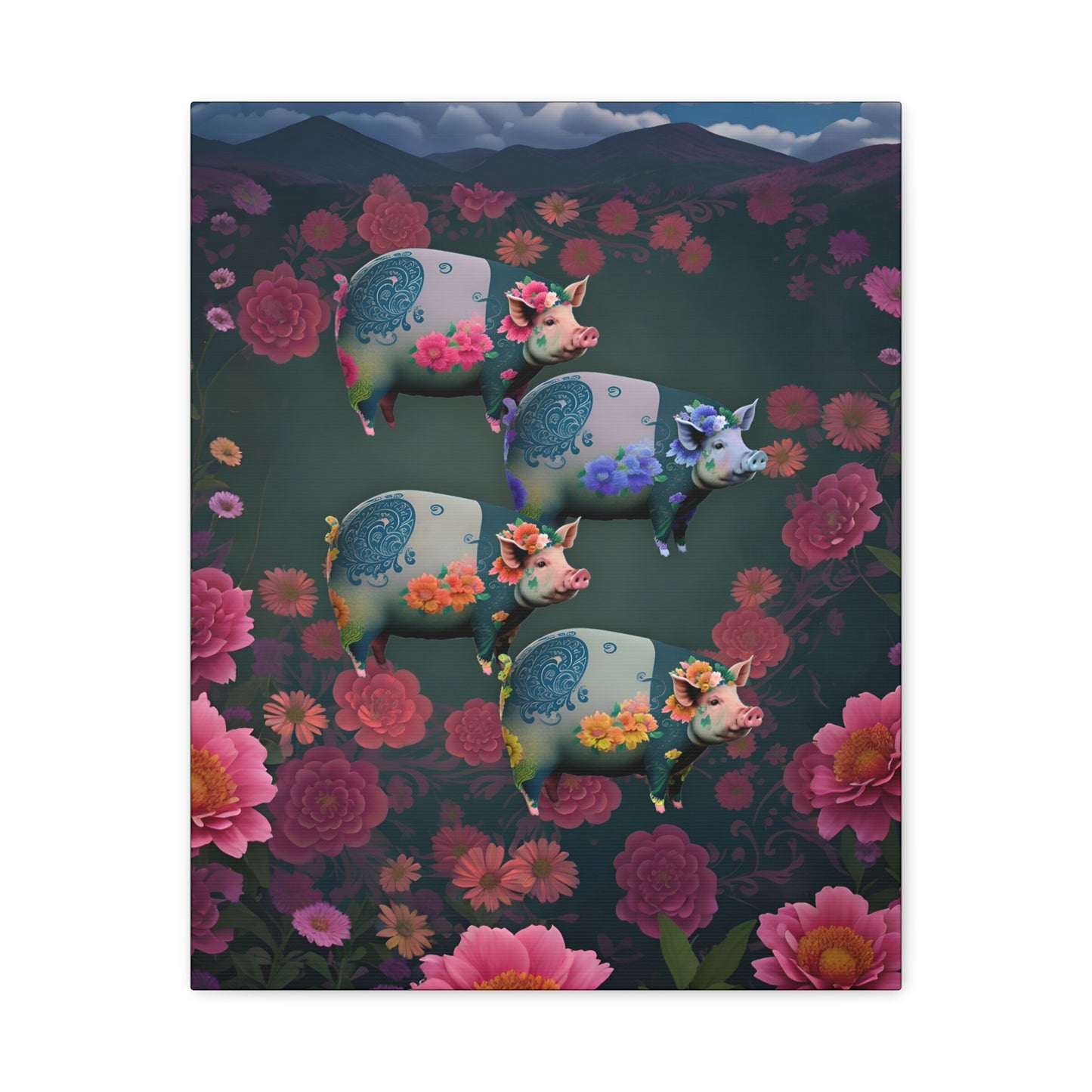 ‘Floral Flight’ Canvas Print by Andrew McCarter
