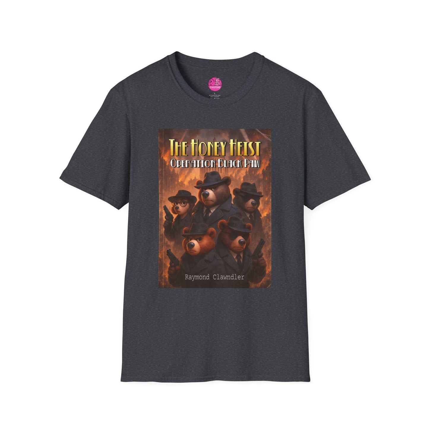 Unisex Tee - The Honey Heist: Operation Black Paw Noir Bear Detective Squad Shirt